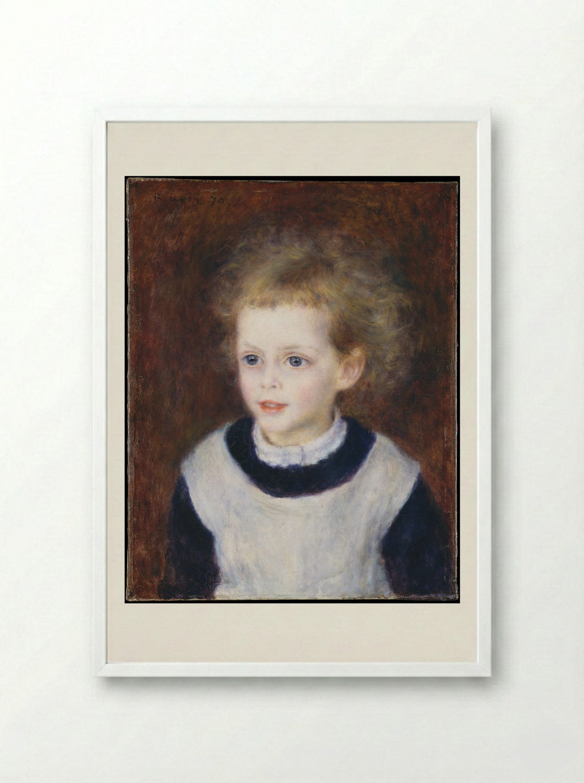 Marguerite-Thérèse (Margot) Berard - Auguste Renoir - Framed Print White