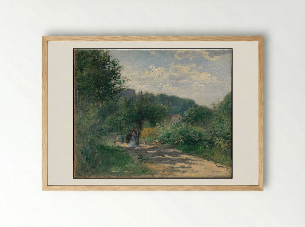 A Road in Louveciennes - Pierre-Auguste Renoir - Framed Print Wood