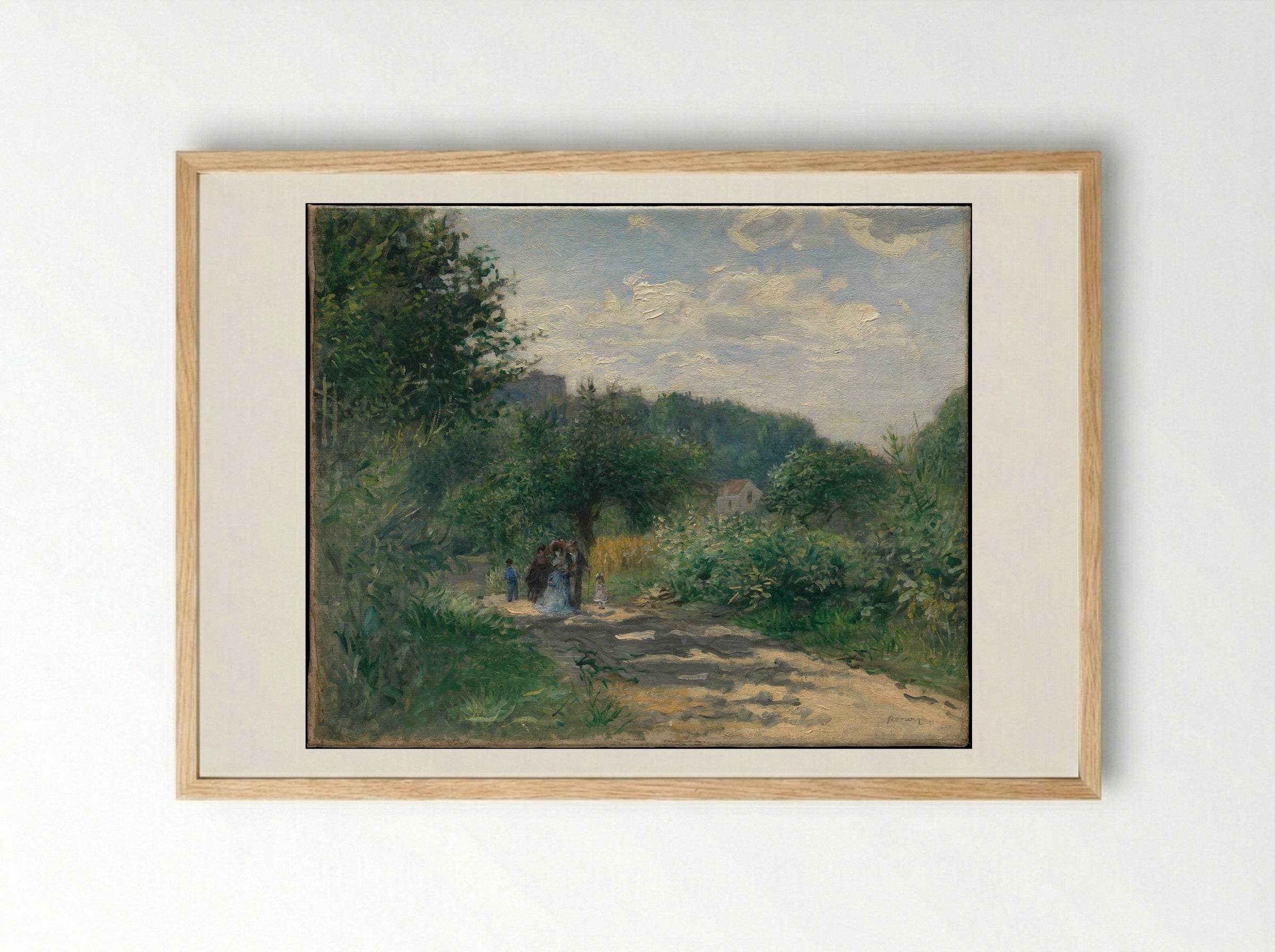 A Road in Louveciennes - Pierre-Auguste Renoir - Framed Print Wood