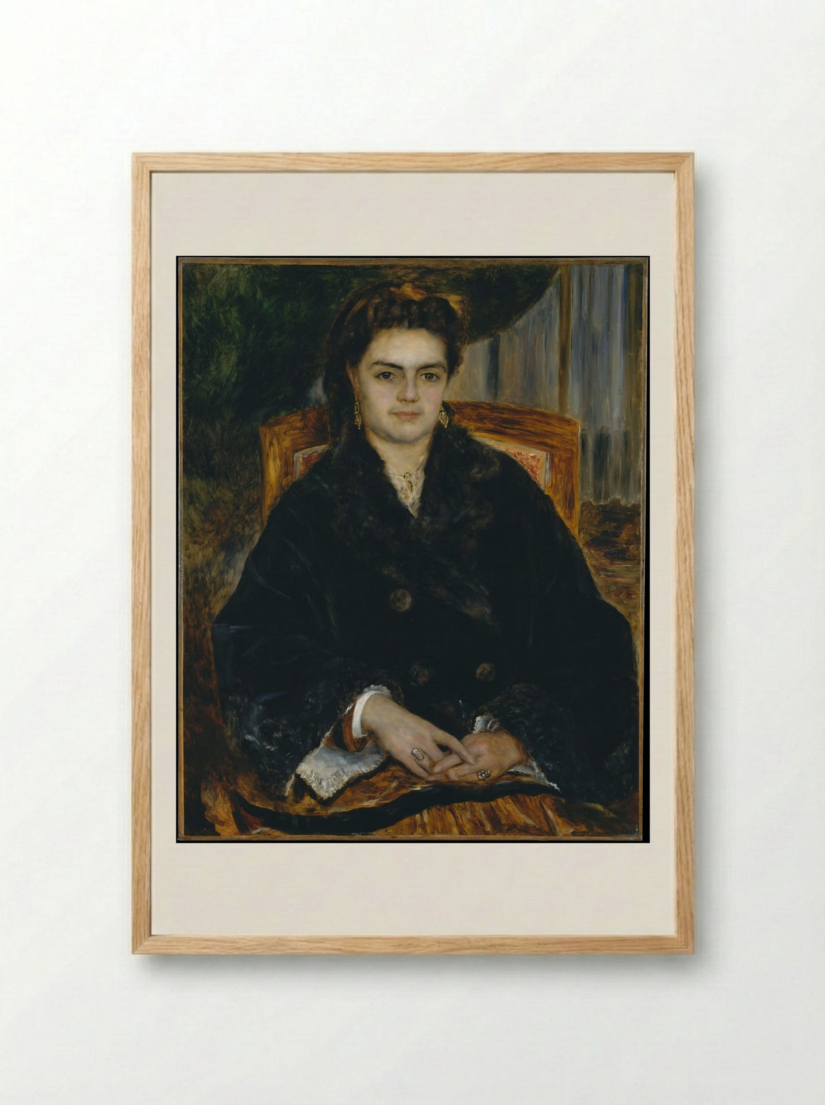 Madame Édouard Bernier - Auguste Renoir - Framed Print Wood