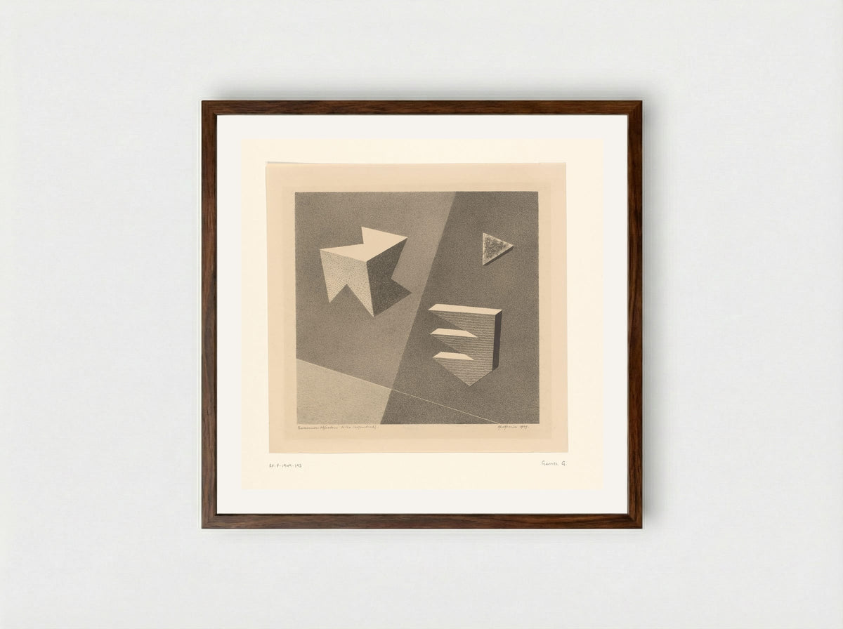 Zwevende objecten - Ger Gerrits - Framed Print Dark Wood