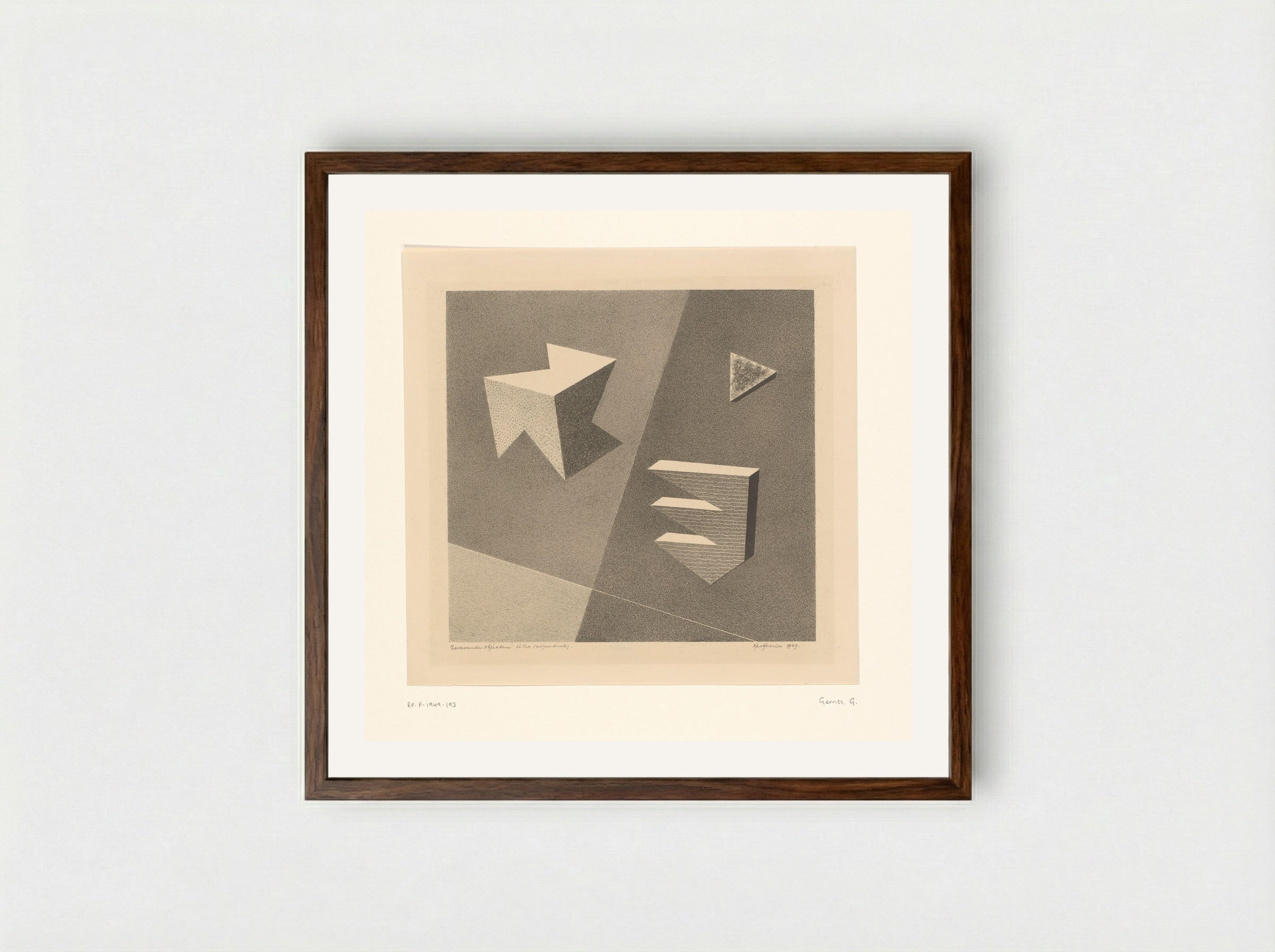 Zwevende objecten - Ger Gerrits - Framed Print Dark Wood
