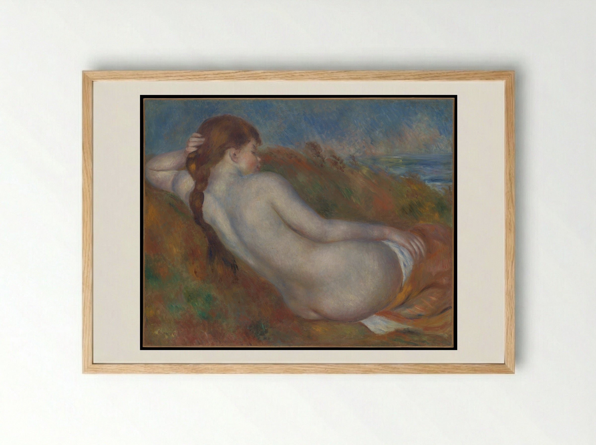 Reclining Nude - Pierre-Auguste Renoir - Framed Print Wood