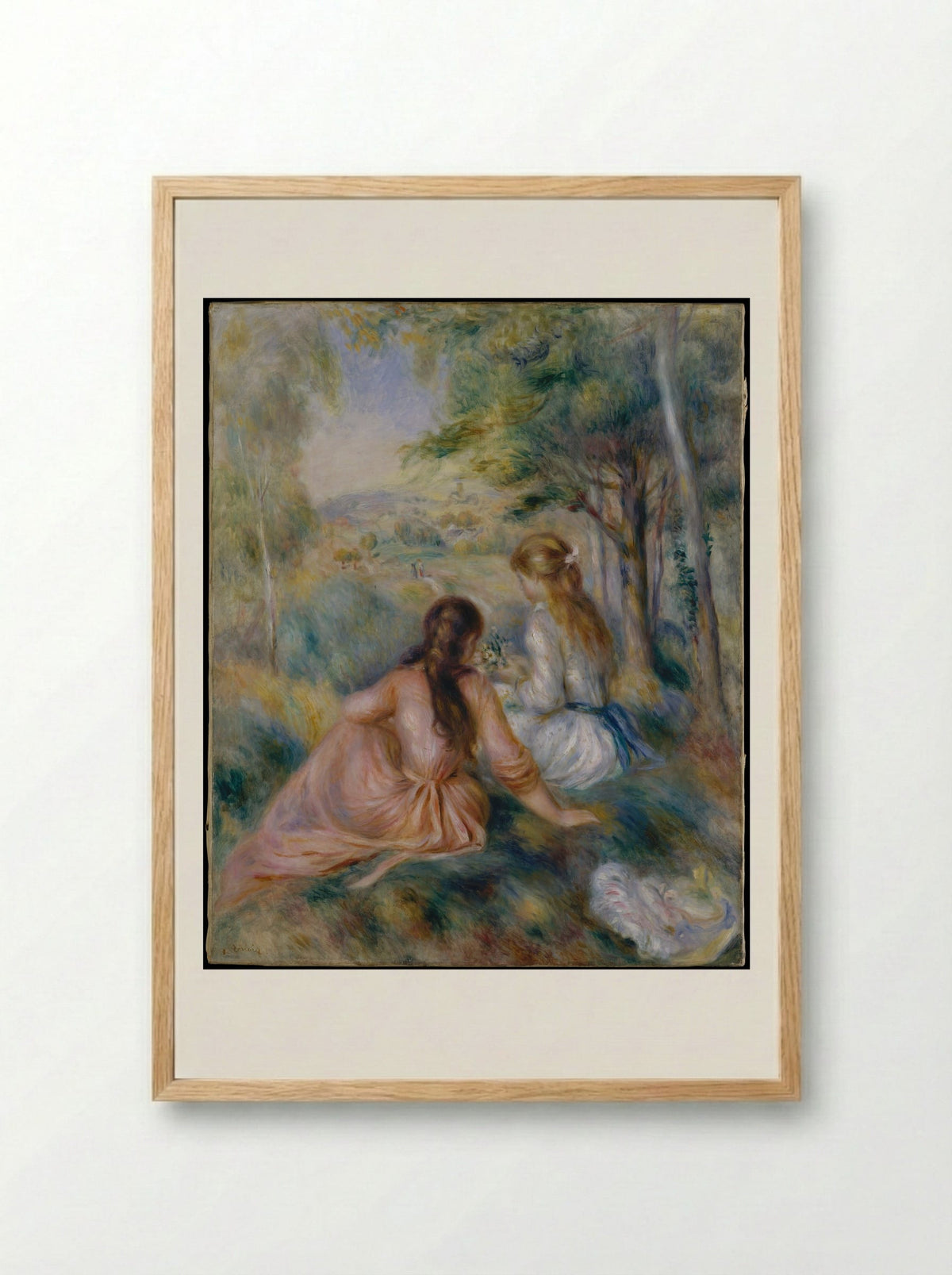 In the Meadow - Auguste Renoir - Framed Print Wood