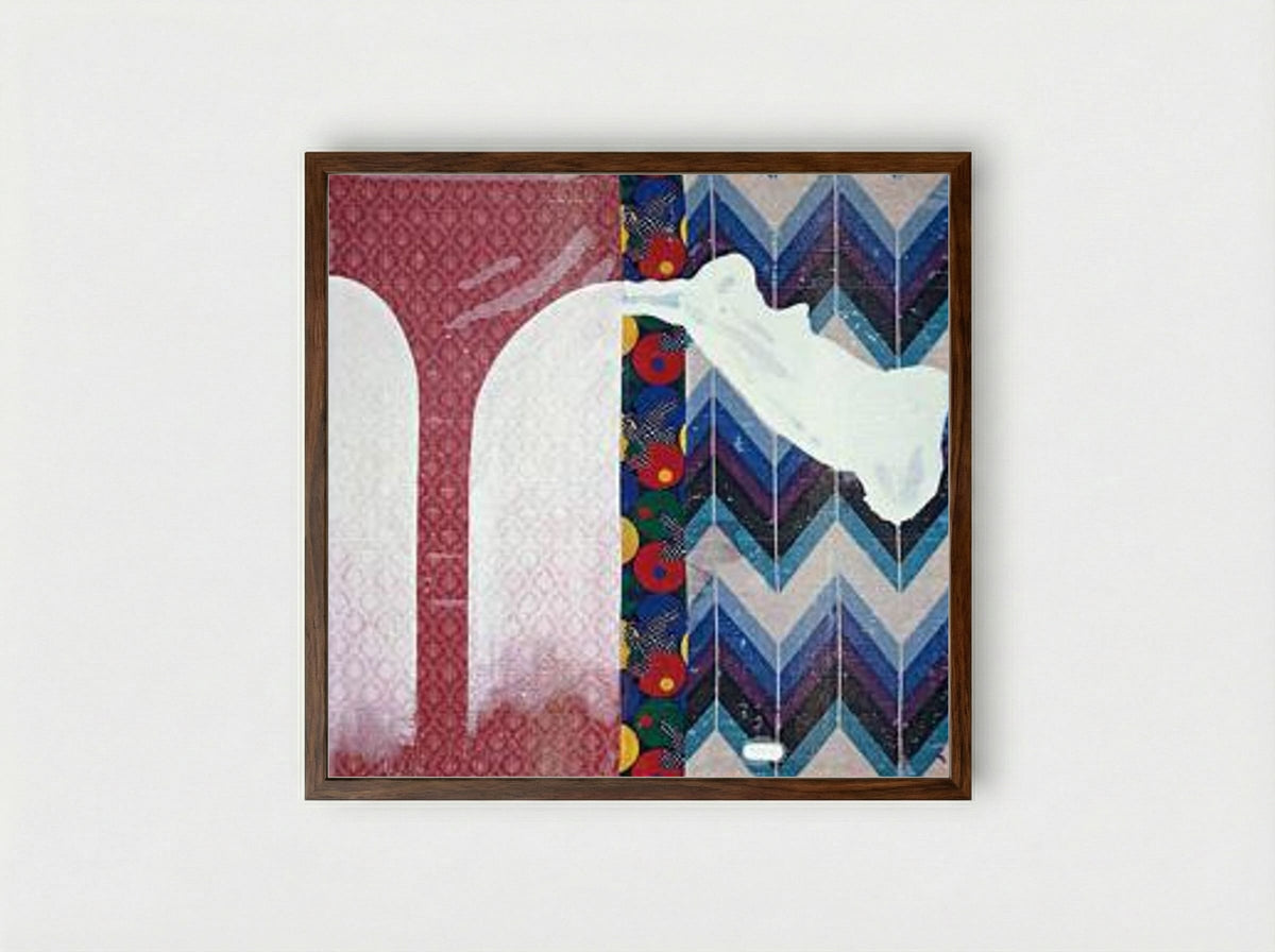 Untitled (Lens Painting) - Sigmar Polke - Framed Print Dark Wood