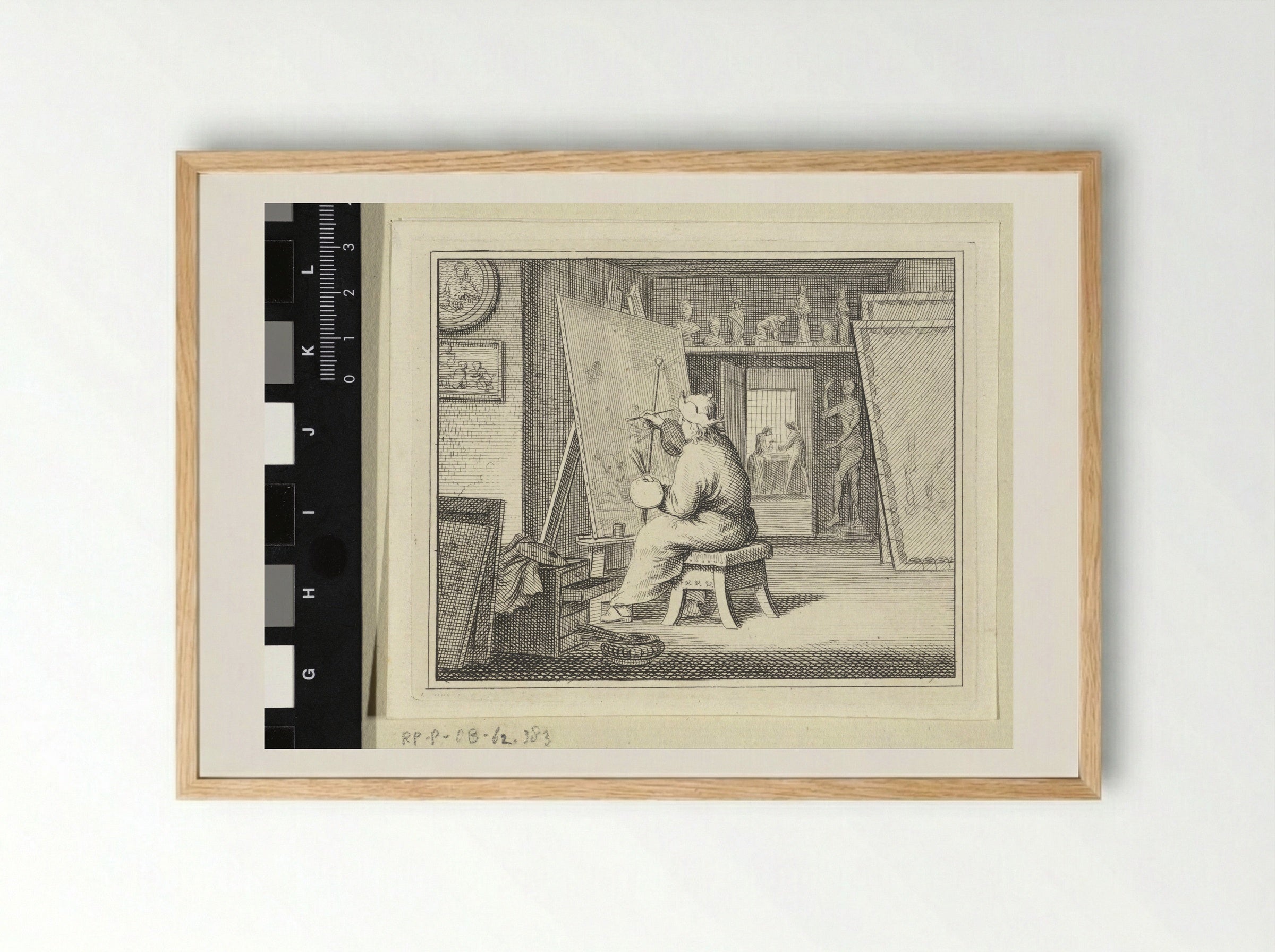 Schilder in zijn atelier - Vincent Laurensz. van der Vinne (II) - Framed Print Wood