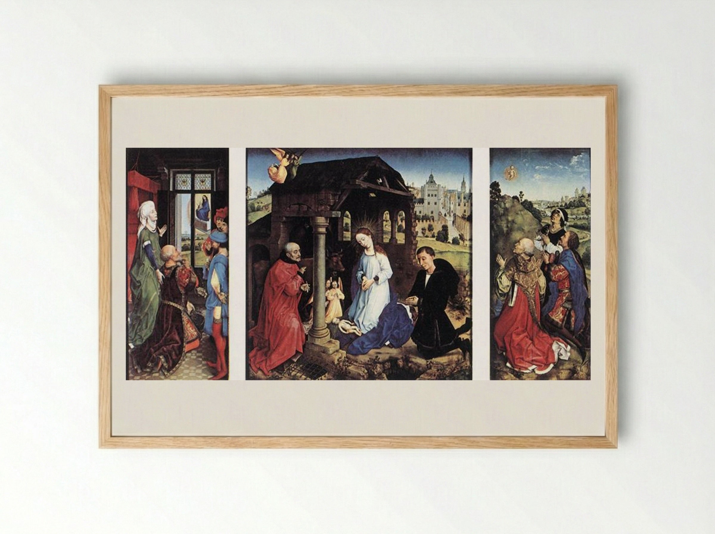 Pierre Bladelin Triptych - Rogier van der Weyden - Framed Print Wood