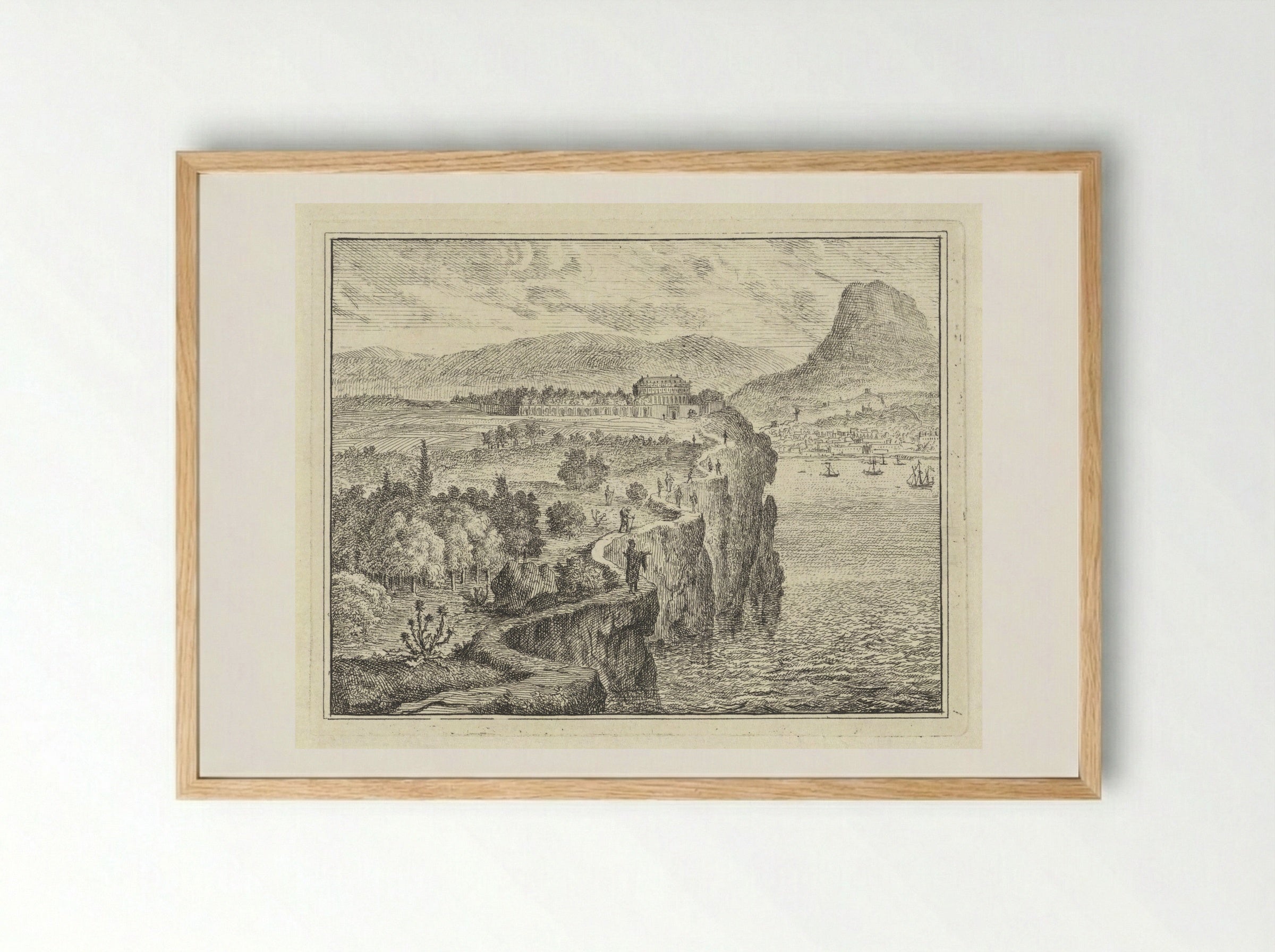 Pad langs kliffen - Vincent Laurensz. van der Vinne (II) - Framed Print Wood