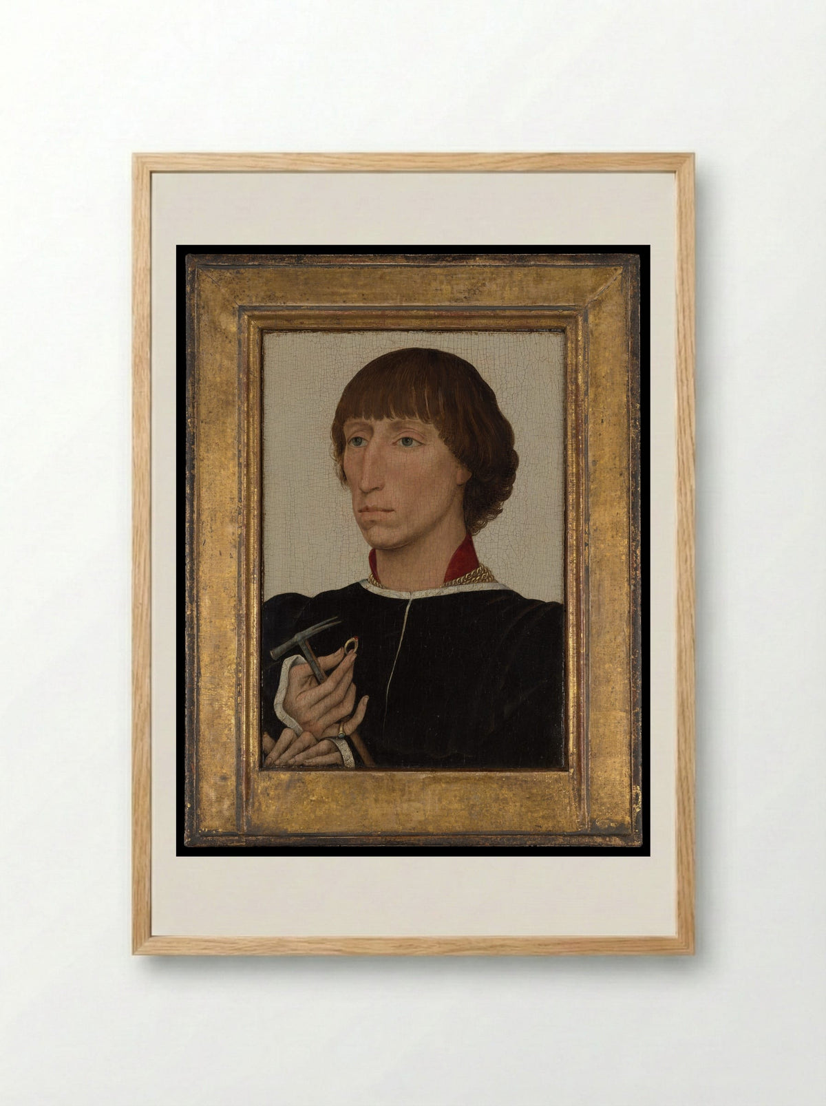 Portrait of Francesco d'Este - Rogier van der Weyden - Framed Print Wood