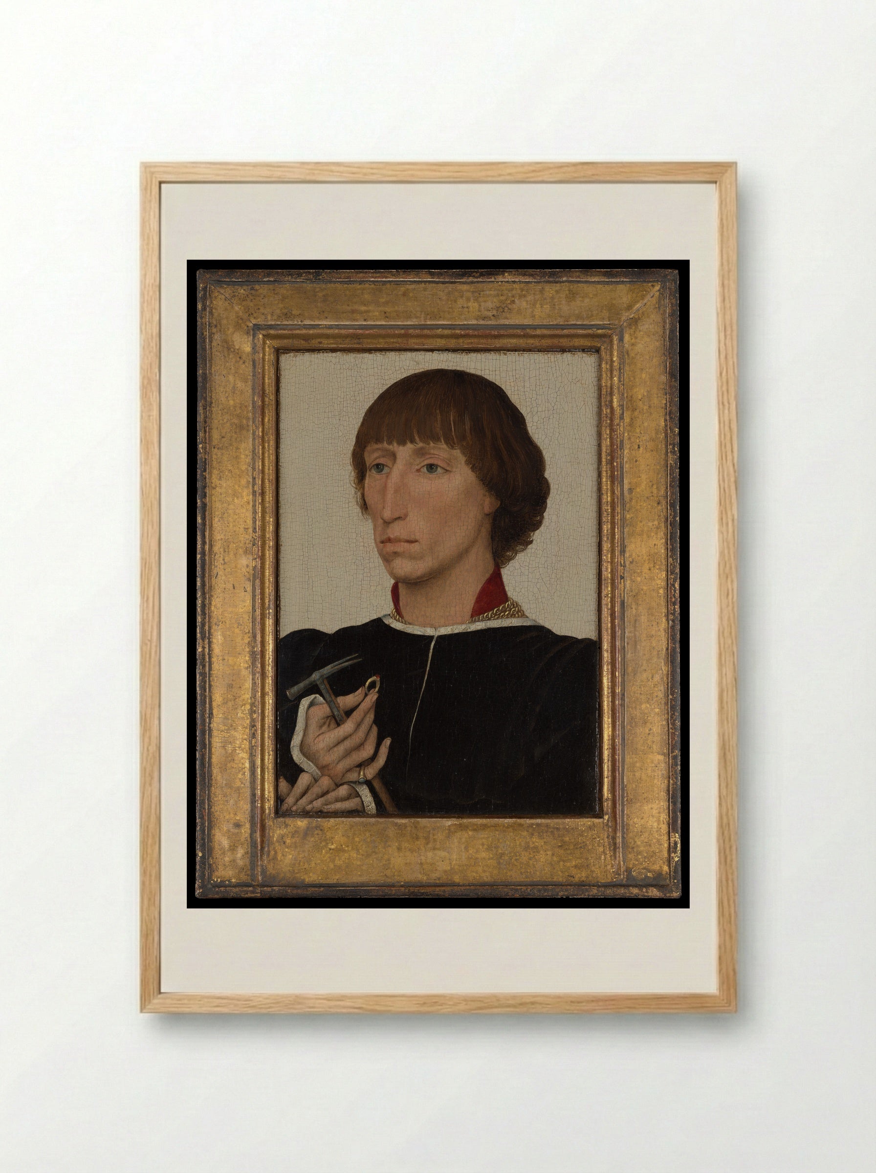Portrait of Francesco d'Este - Rogier van der Weyden - Framed Print Wood