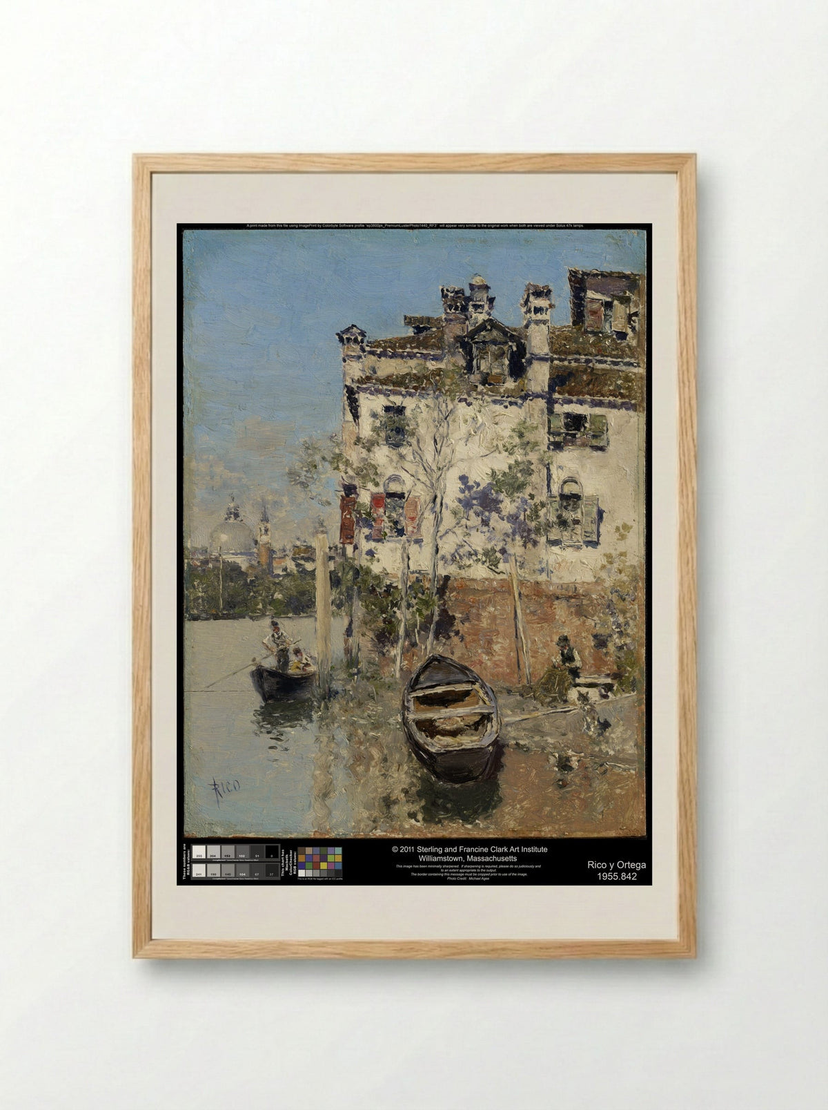 A Canal in Venice - Martín Rico y Ortega - Framed Print Wood
