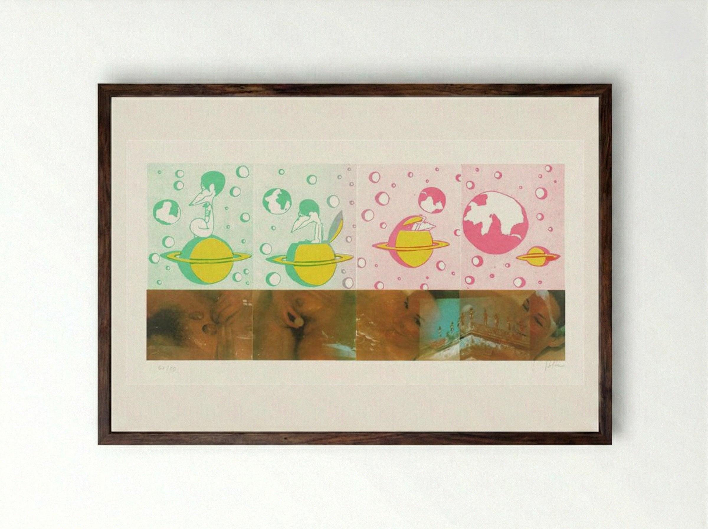 Hallo Shiva - Sigmar Polke - Framed Print Dark Wood