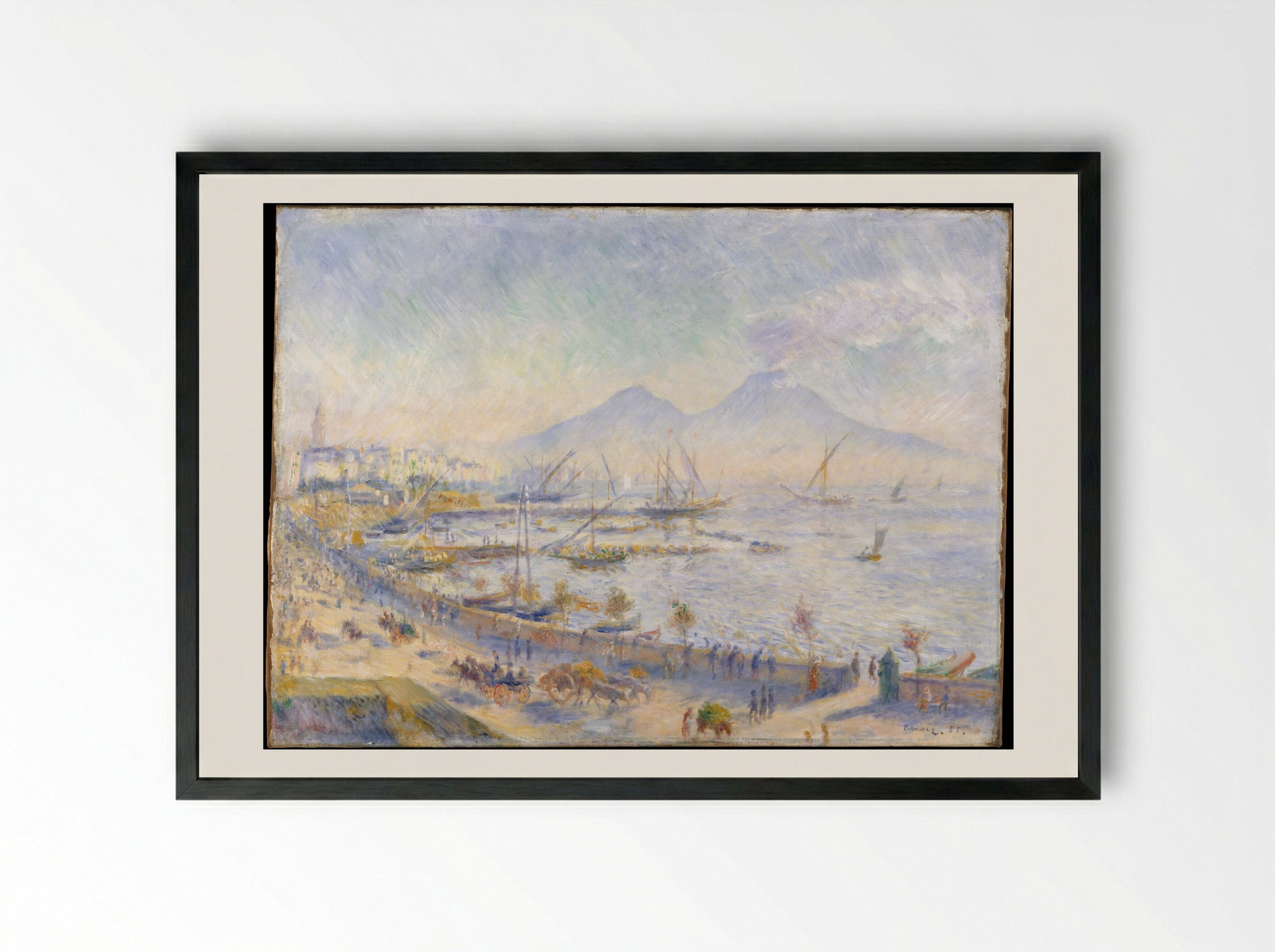 The Bay of Naples - Auguste Renoir - Framed Print Black