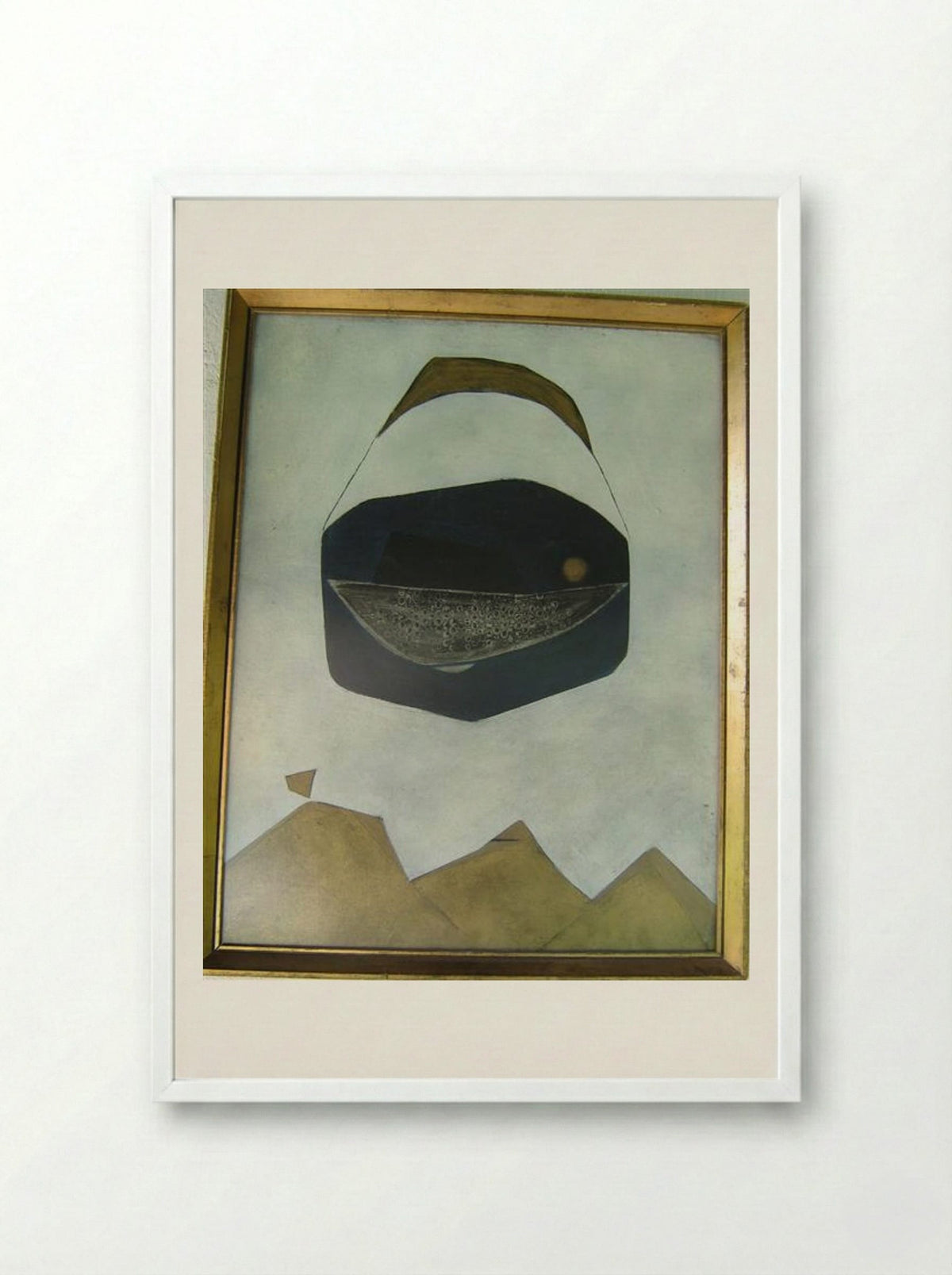 Jonas and the Whale - Endre Bálint - Framed Print White