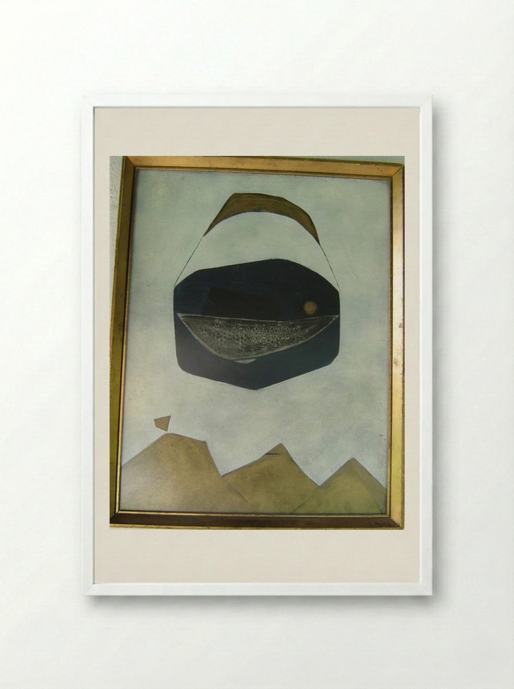 Jonas and the Whale - Endre Bálint - Framed Print White