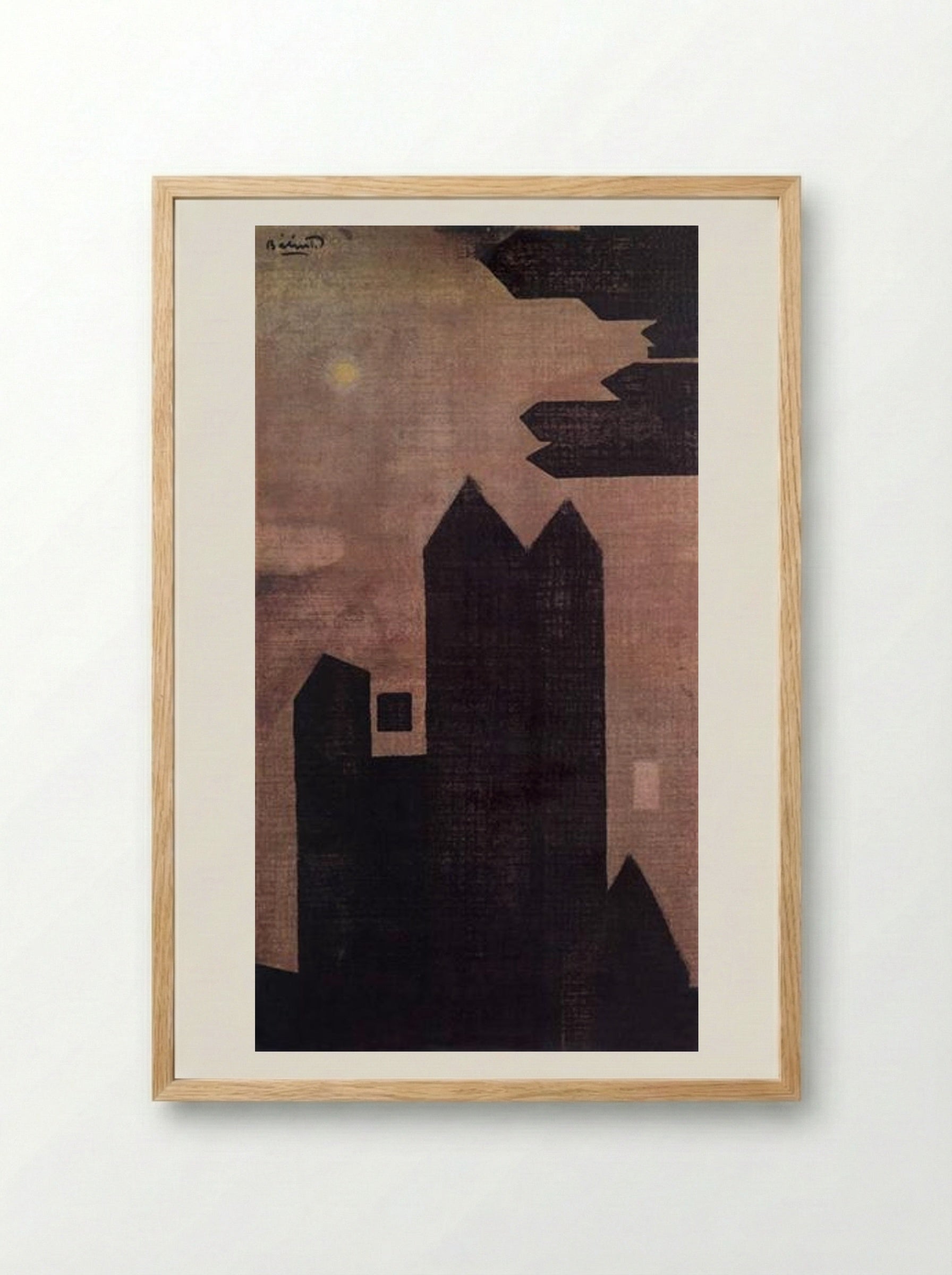 Houses at Hastings - Endre Bálint - Framed Print Wood
