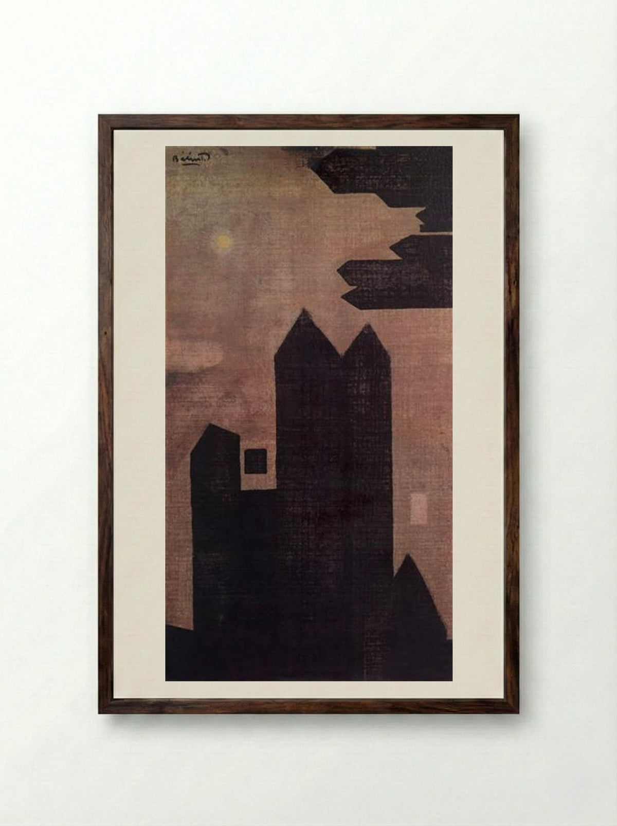Houses at Hastings - Endre Bálint - Framed Print Dark Wood