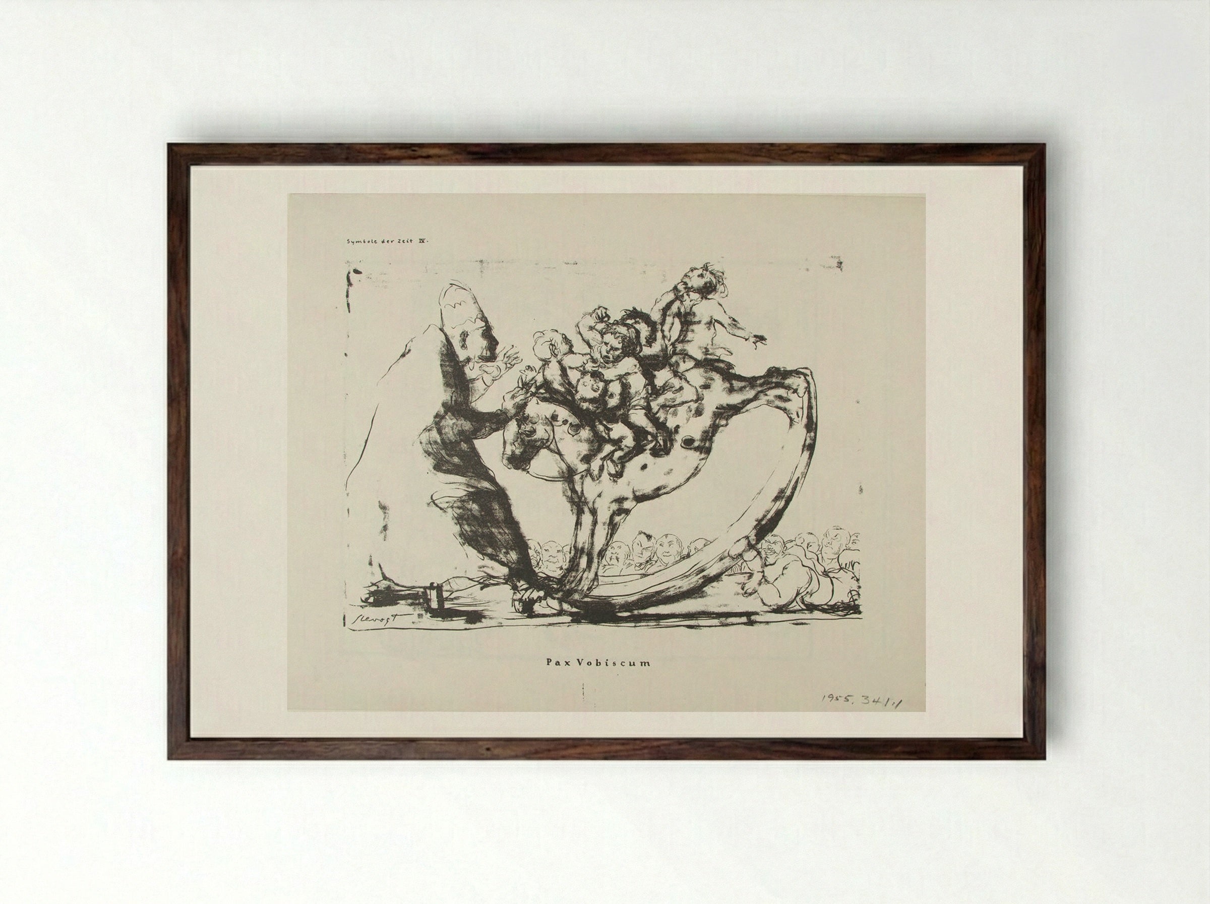Pax Vobiscum - Max Slevogt - Framed Print Dark Wood