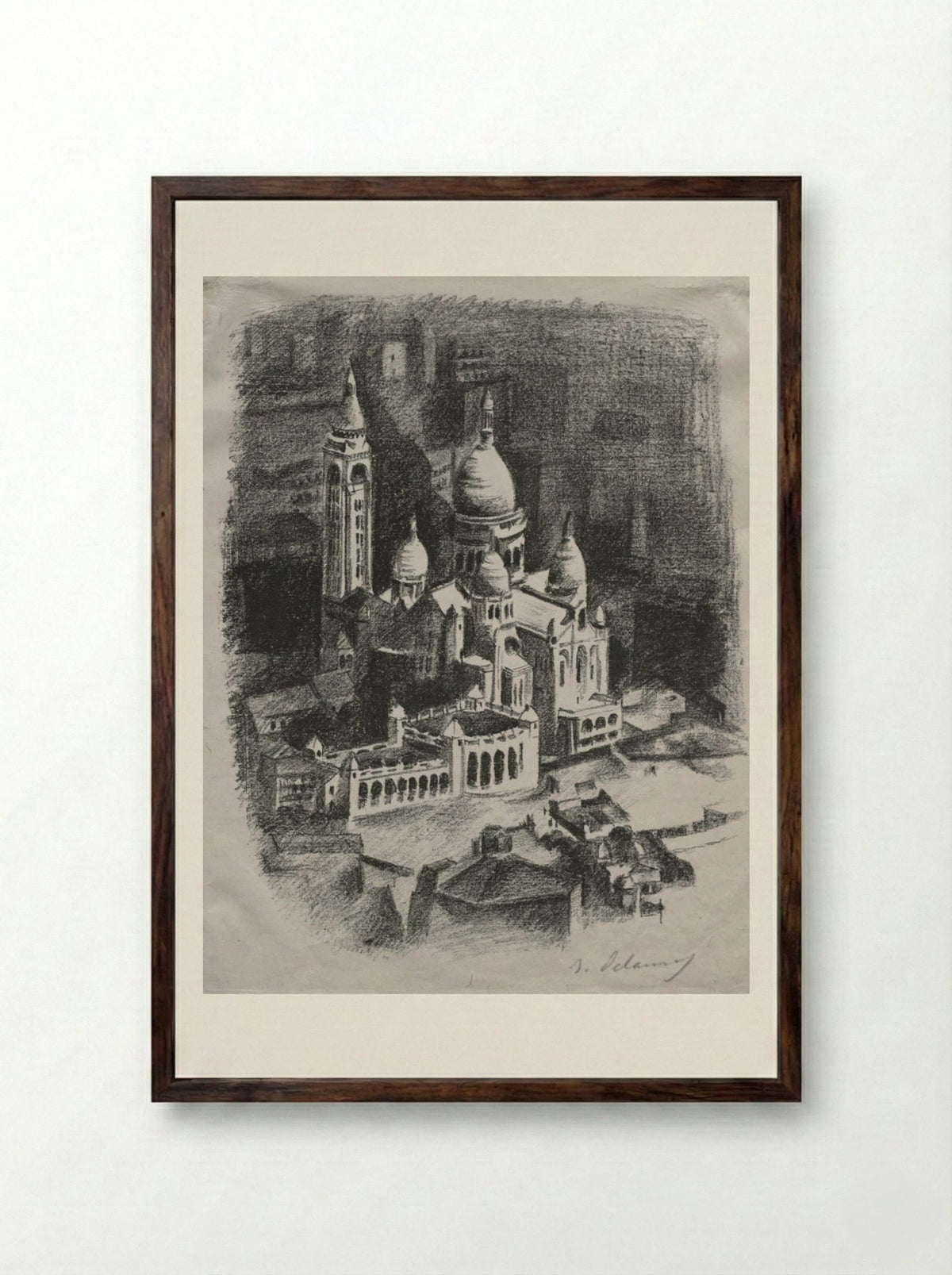Allo Paris: Frontispiece - Robert Delaunay - Framed Print Dark Wood
