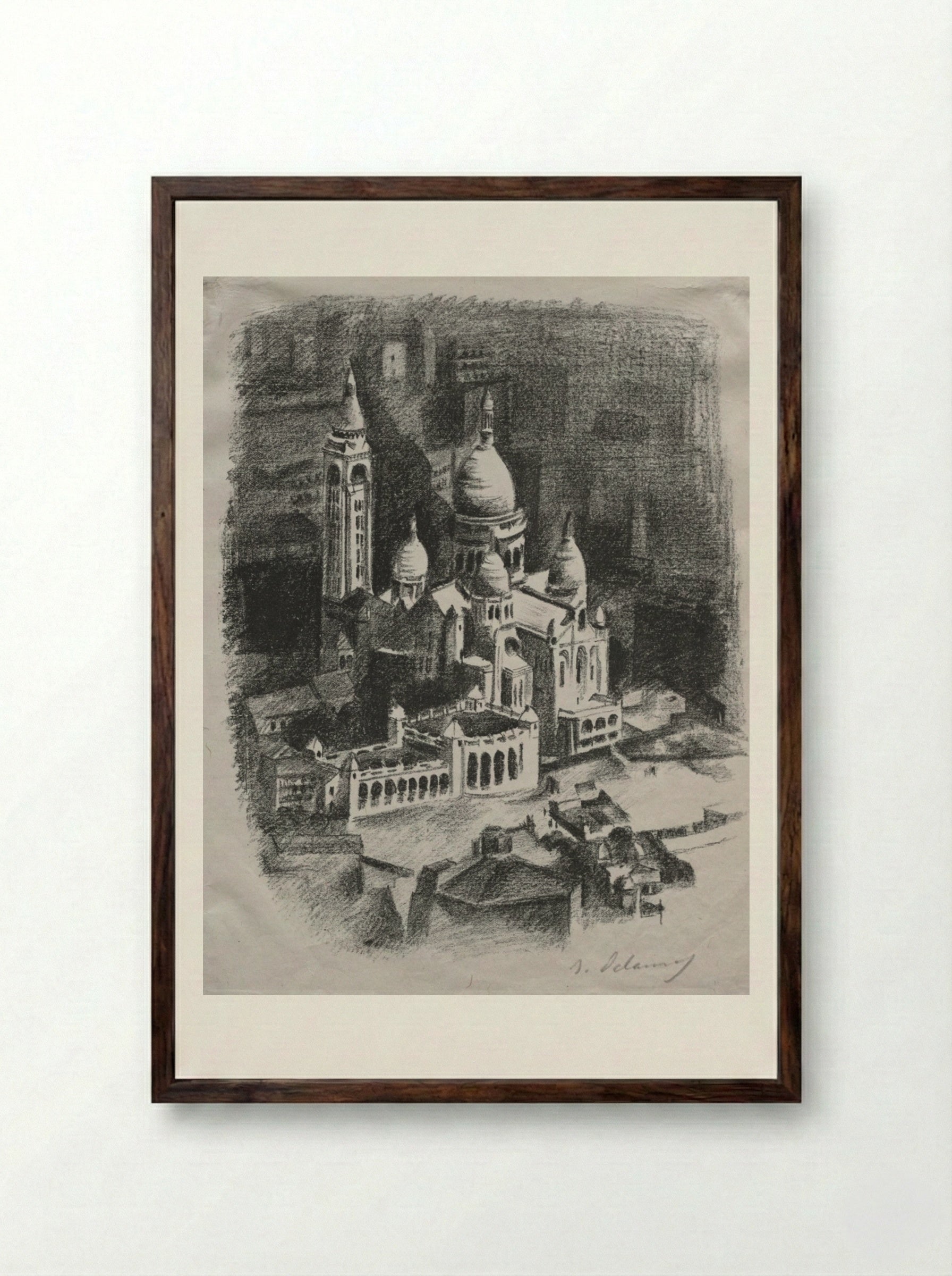 Allo Paris: Frontispiece - Robert Delaunay - Framed Print Dark Wood