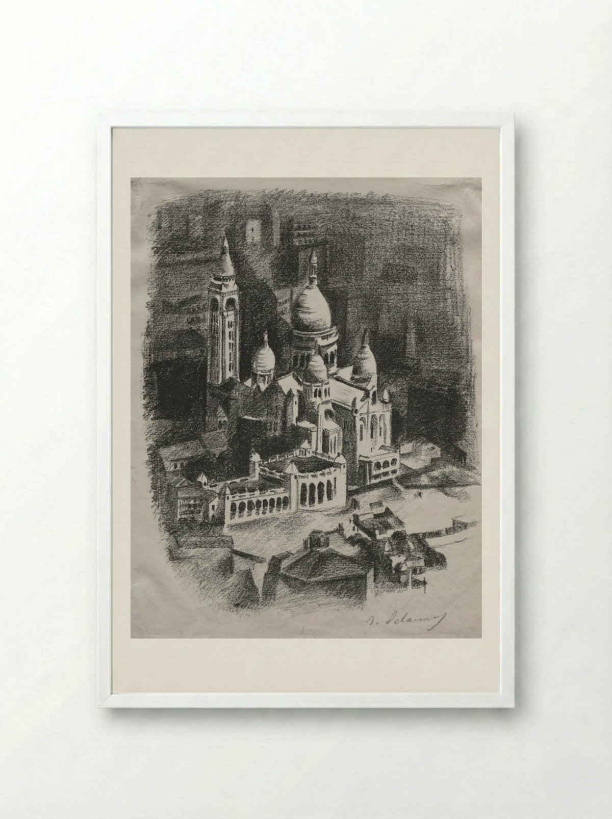 Allo Paris: Frontispiece - Robert Delaunay - Framed Print White