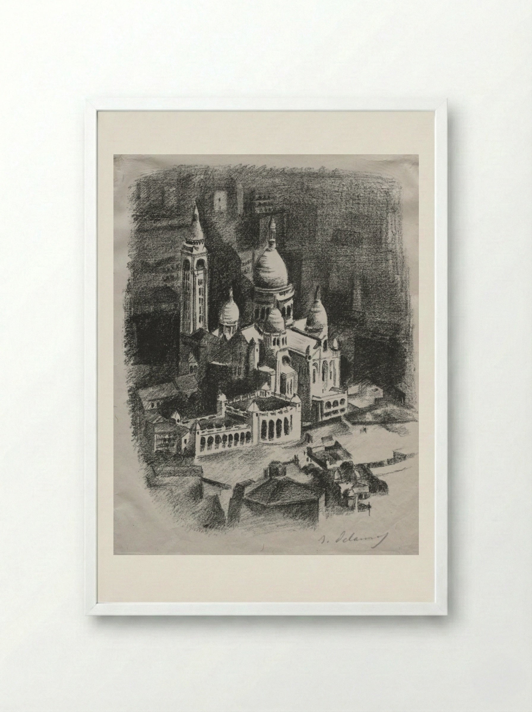 Allo Paris: Frontispiece - Robert Delaunay - Framed Print White