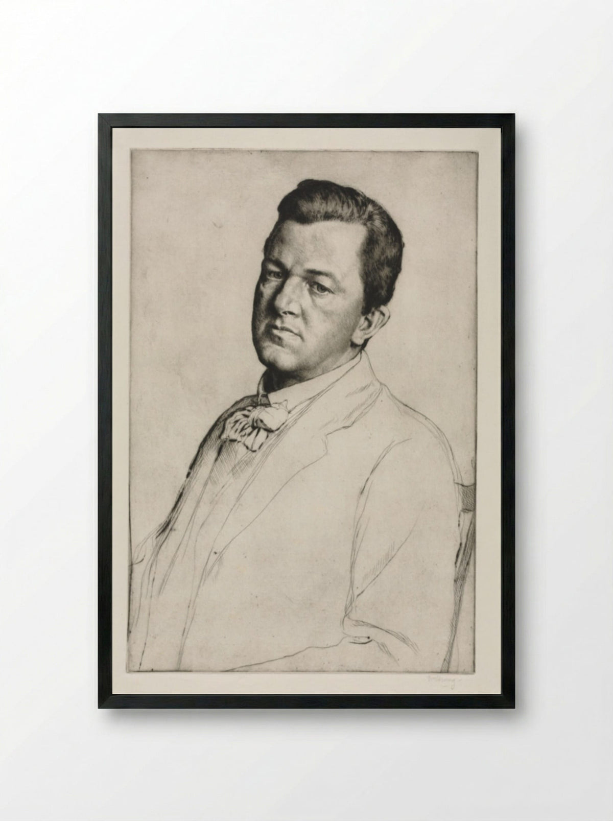 Sir Charles Holroyd - William Strang - Framed Print Black