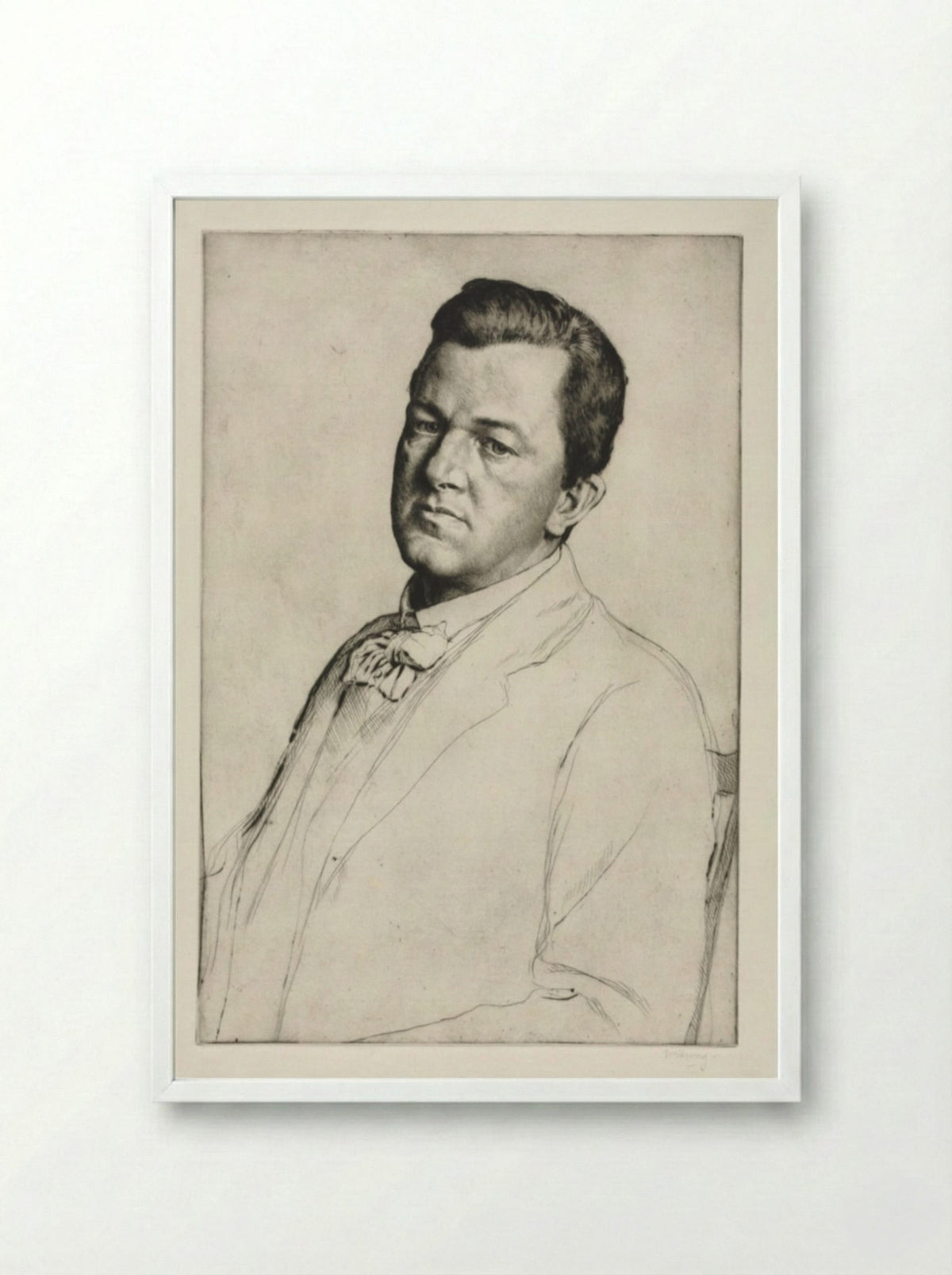 Sir Charles Holroyd - William Strang - Framed Print White