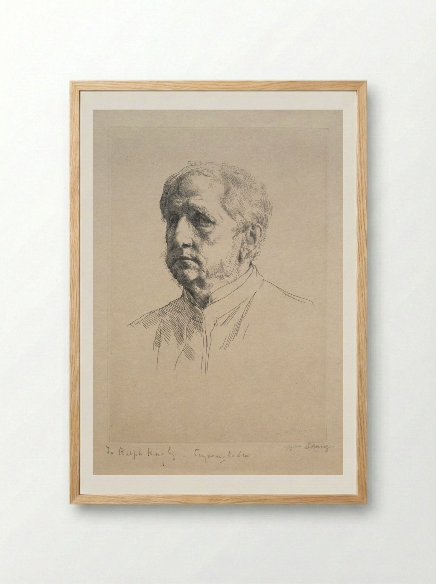 Sir Francis Seymour Haden - William Strang - Framed Print Wood