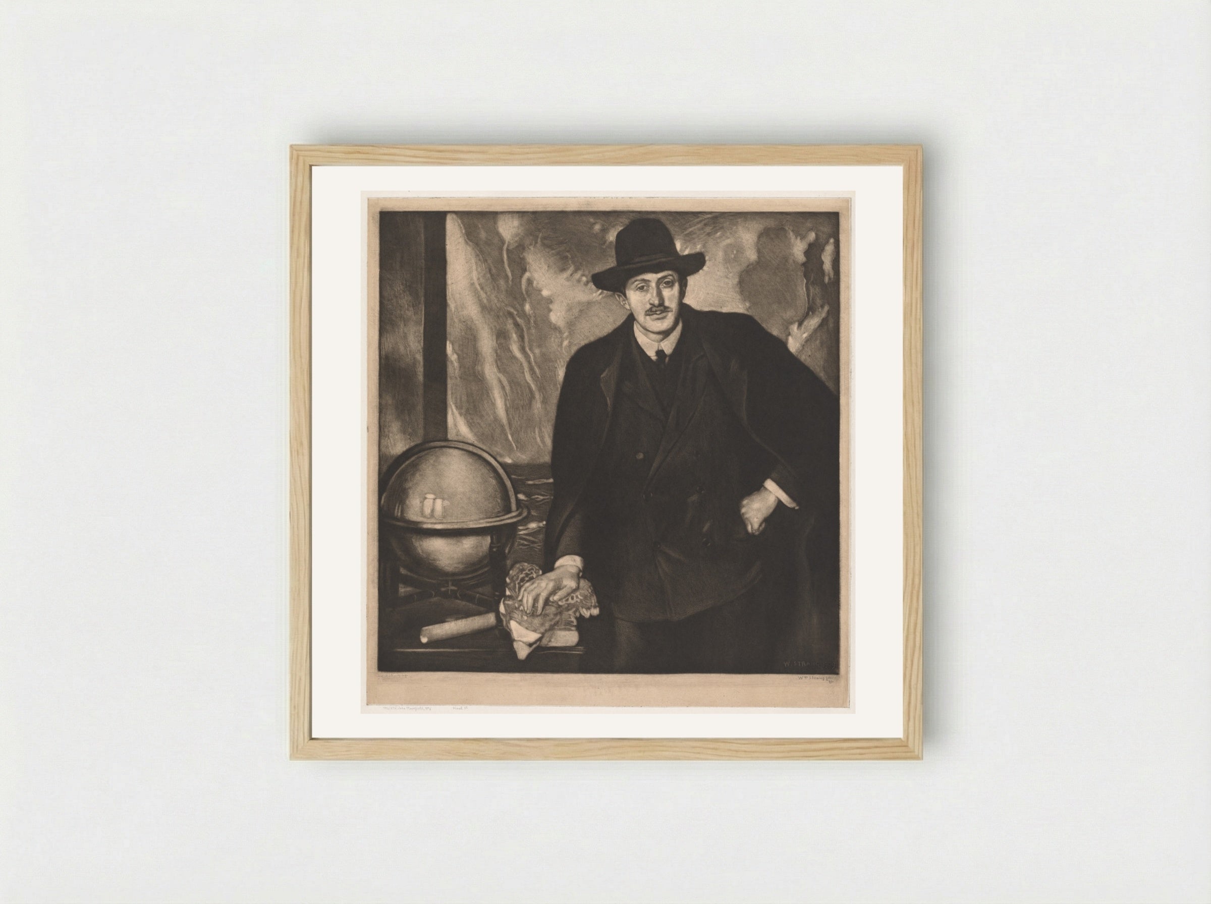 John Masefield - William Strang - Framed Print Wood
