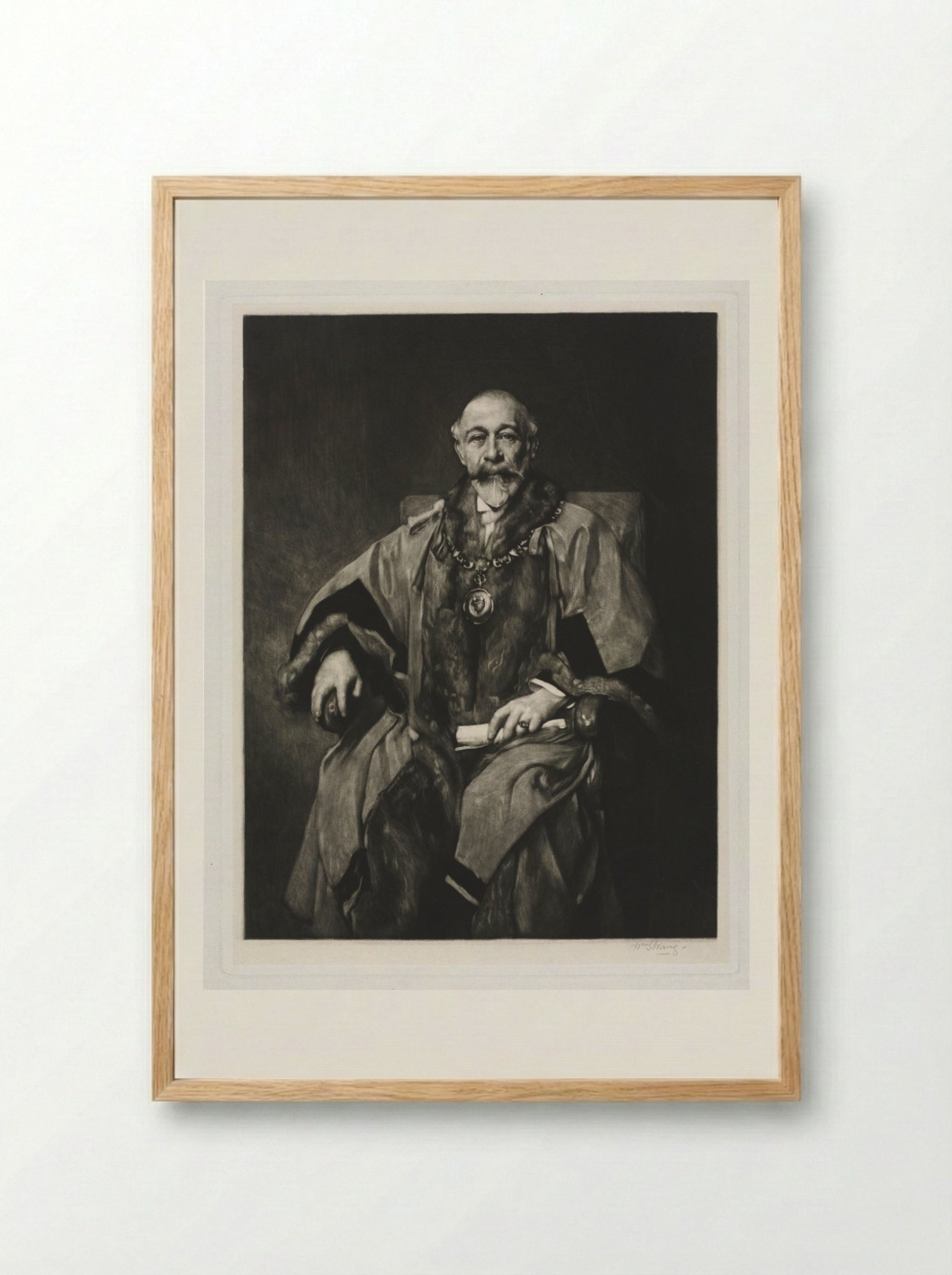 Sir Bartle Frère - William Strang - Framed Print Wood