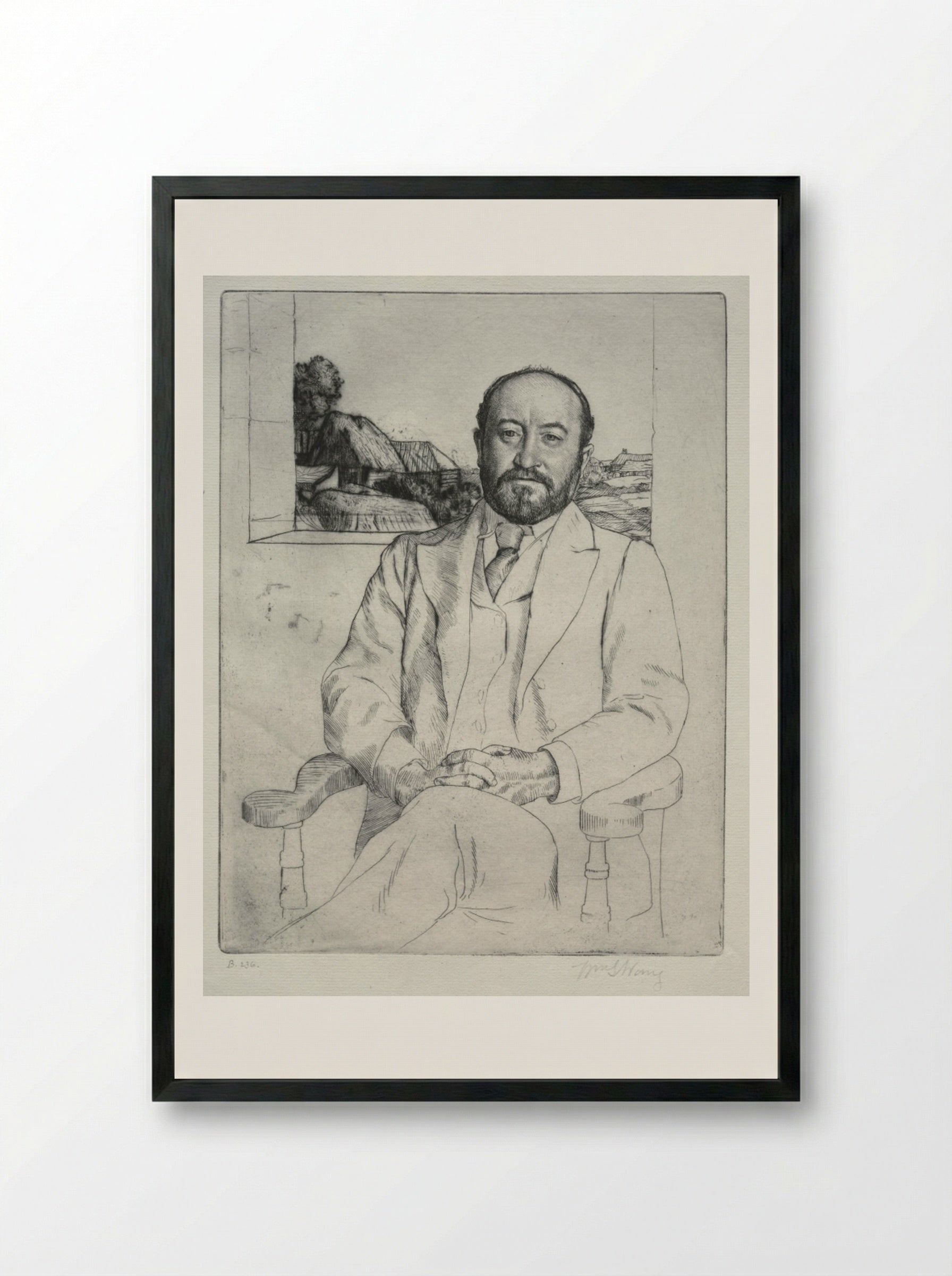 C. J. Knowles - William Strang - Framed Print Black