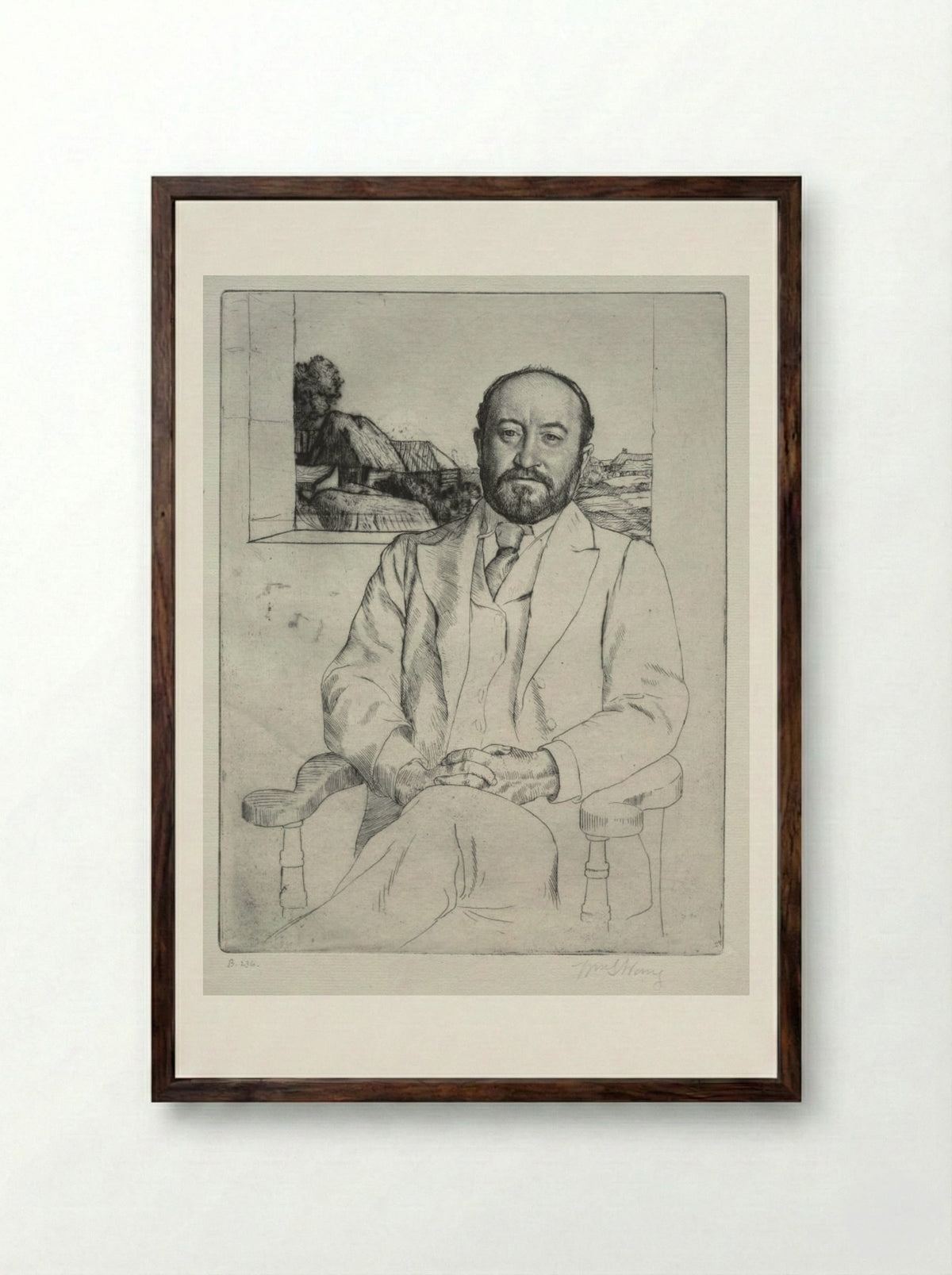 C. J. Knowles - William Strang - Framed Print Dark Wood