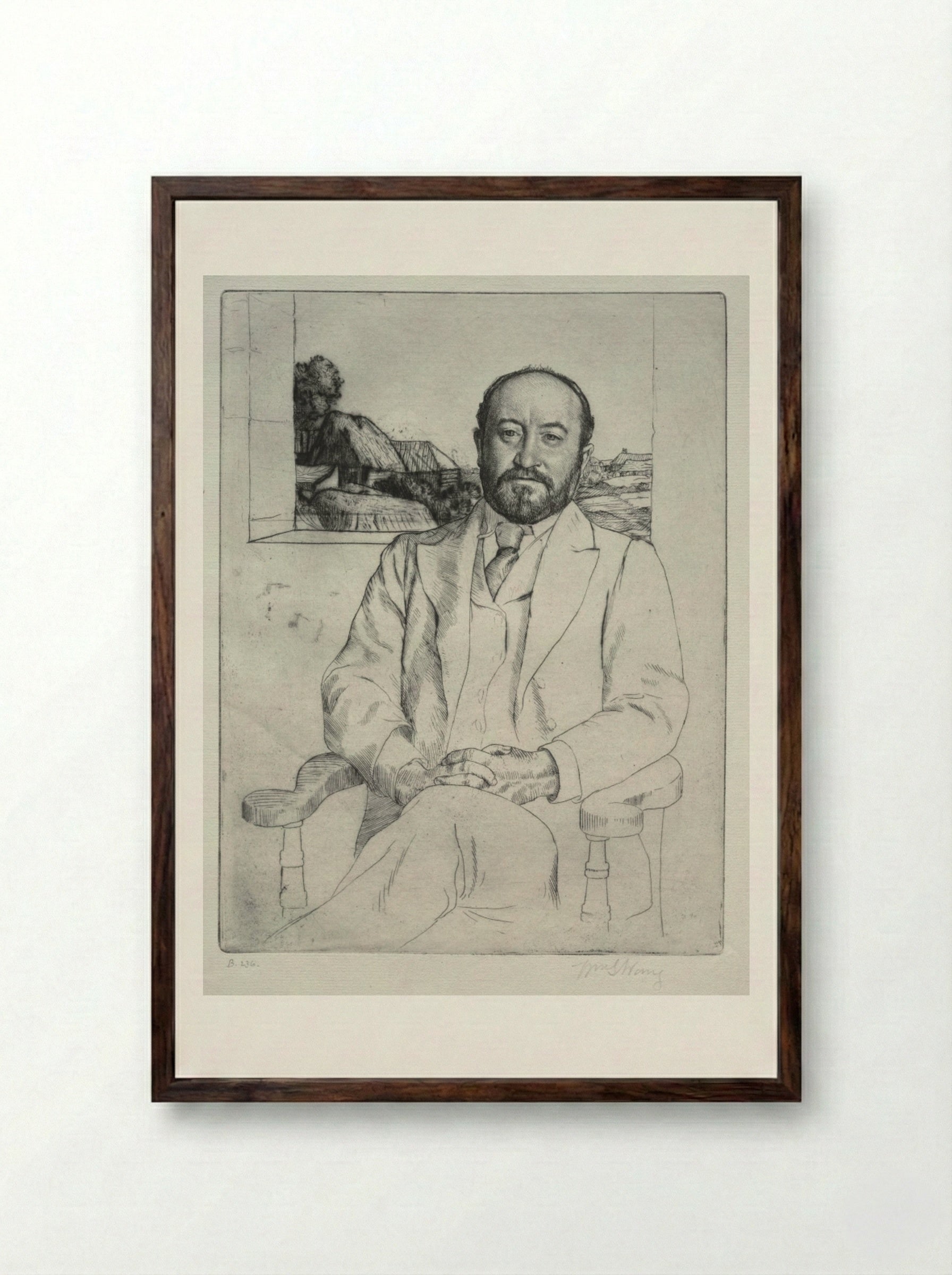 C. J. Knowles - William Strang - Framed Print Dark Wood