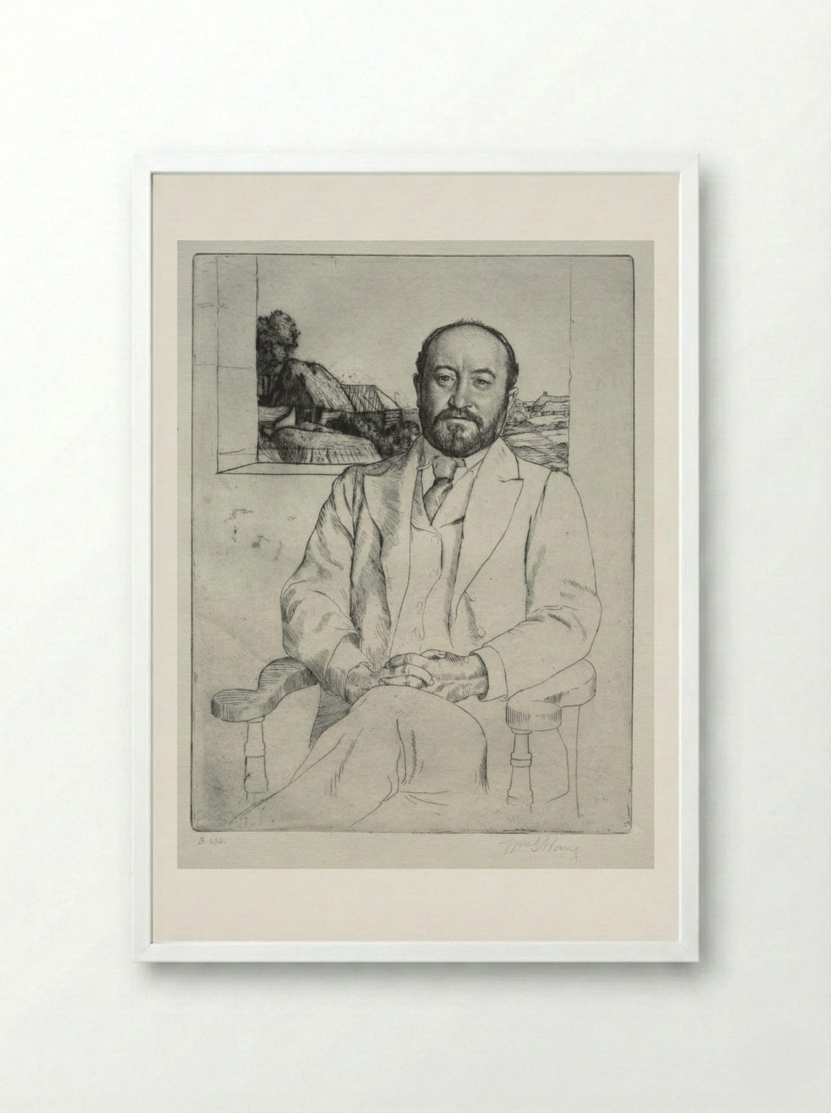 C. J. Knowles - William Strang - Framed Print White