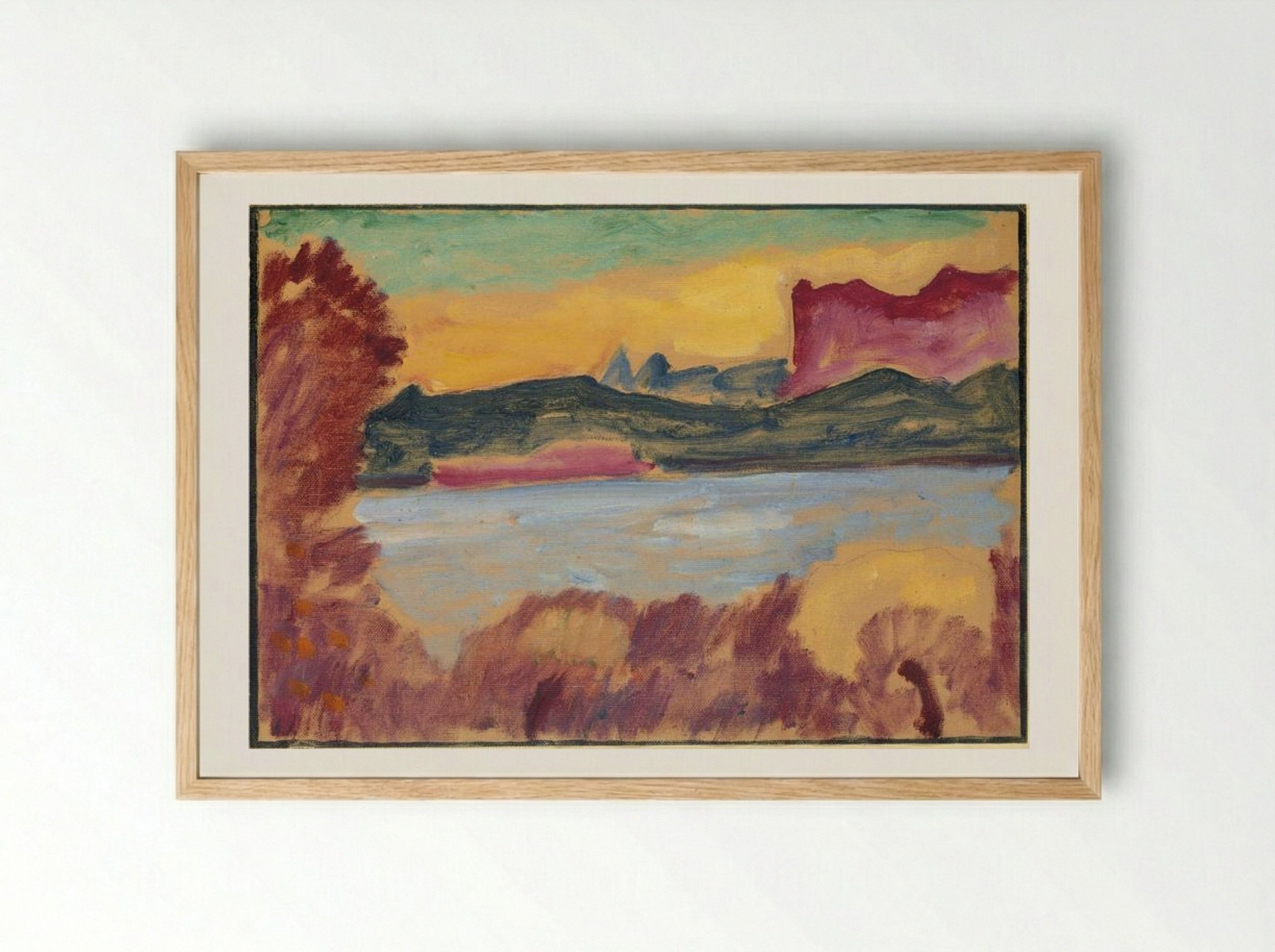 Landschaft, Genfer See - Alexej von Jawlensky - Framed Print Wood