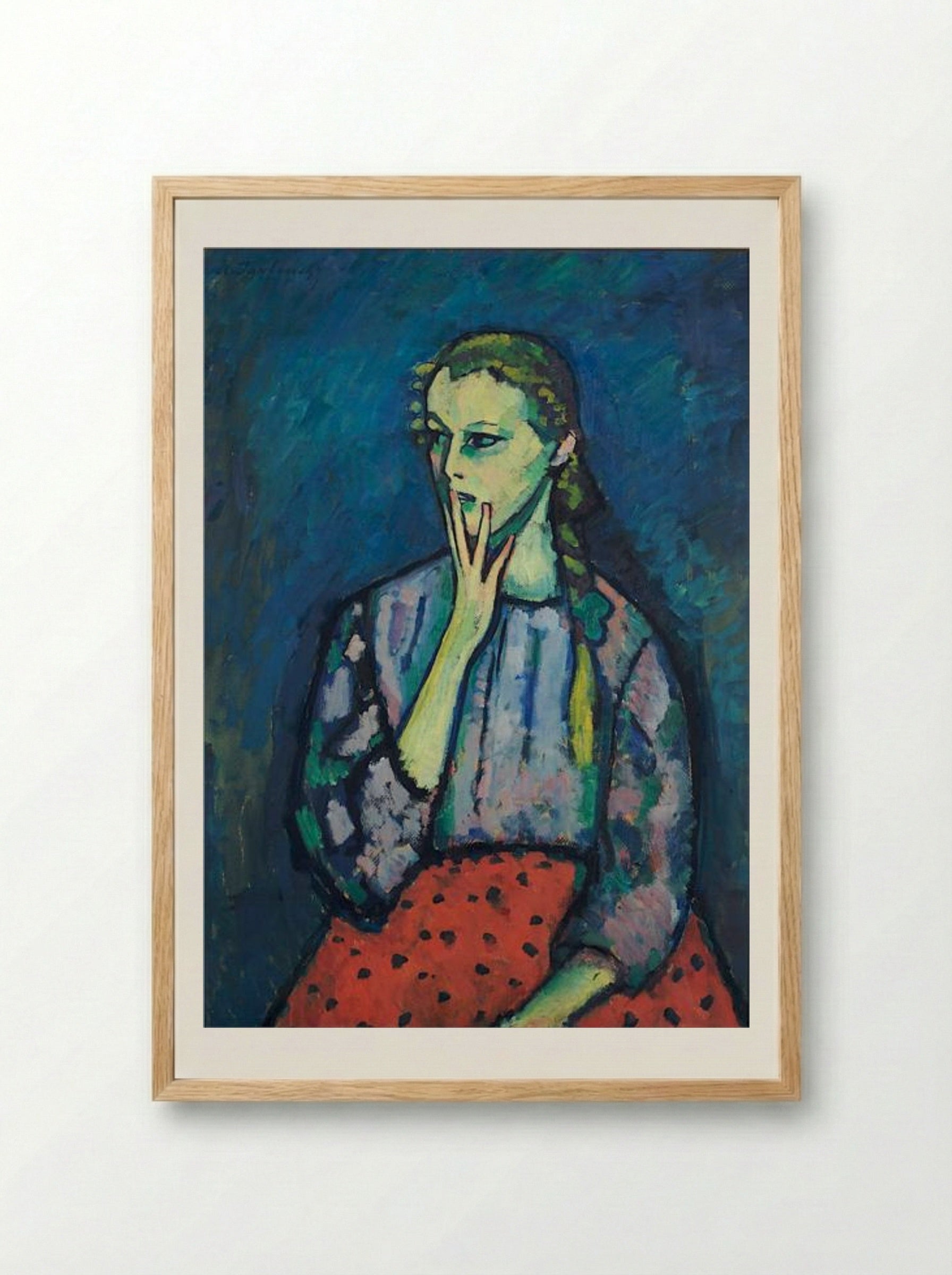 Portrait of a Girl - Alexej von Jawlensky - Framed Print Wood