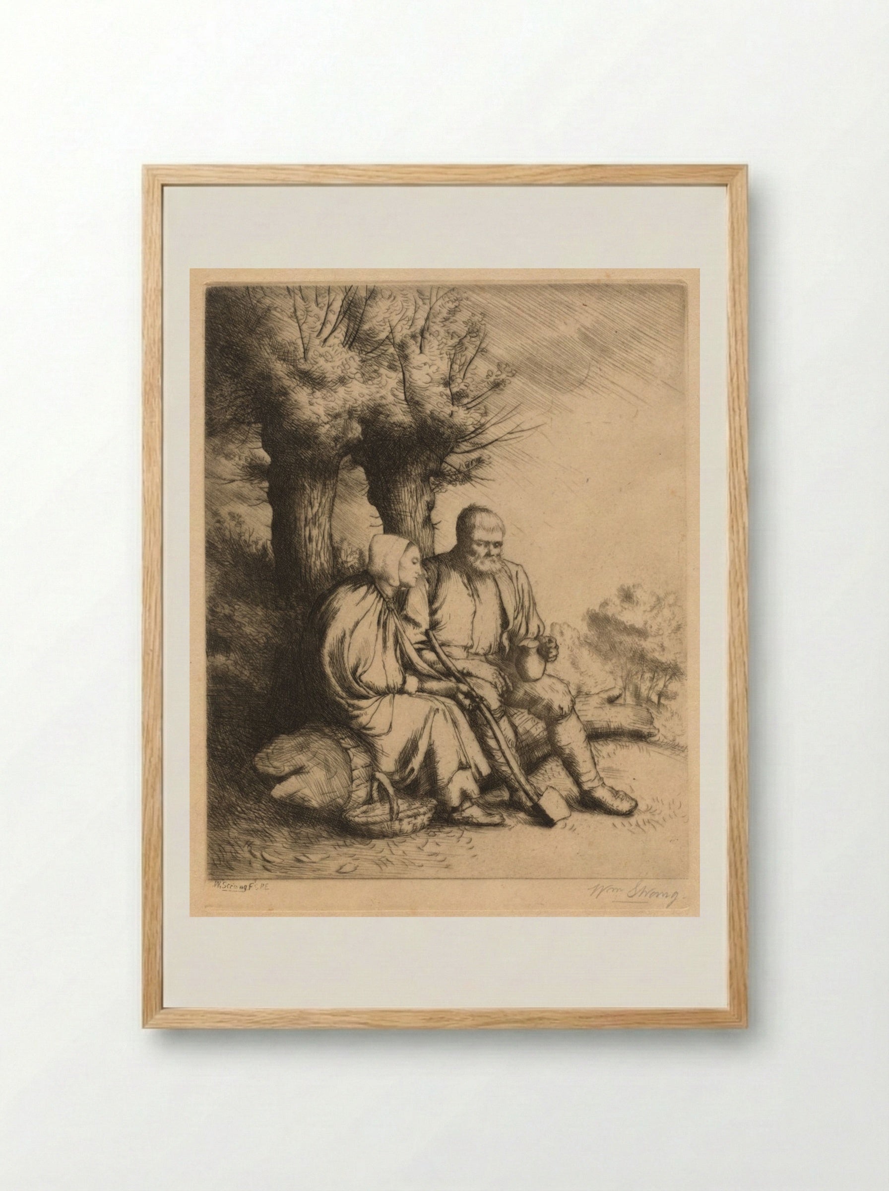 The Woodman - William Strang - Framed Print Wood