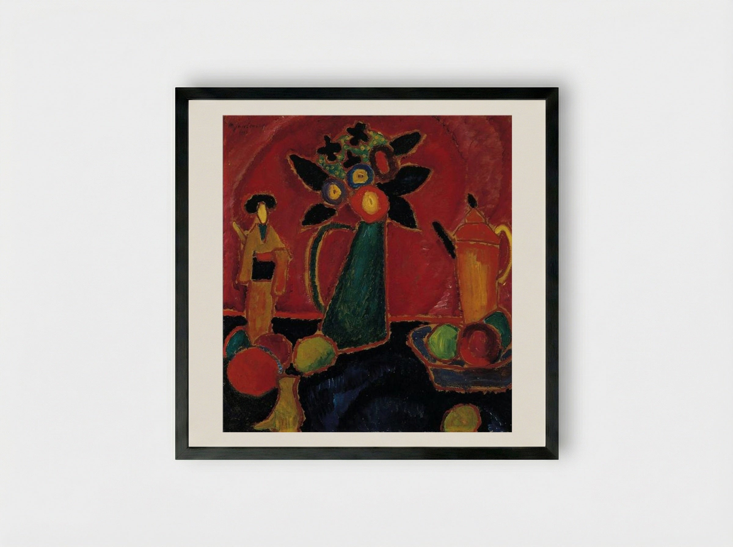 Japanese Flower - Alexej von Jawlensky - Framed Print Black