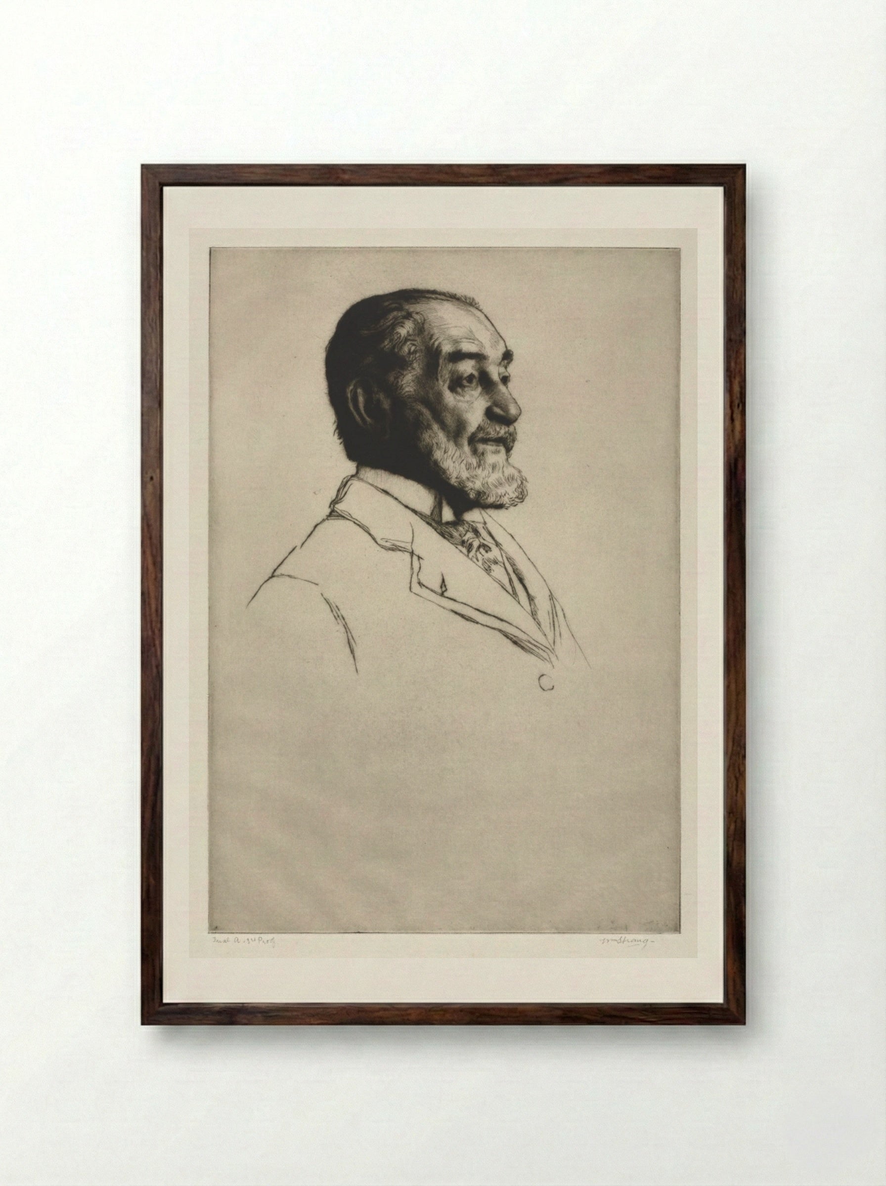 Frederick Harrison - William Strang - Framed Print Dark Wood