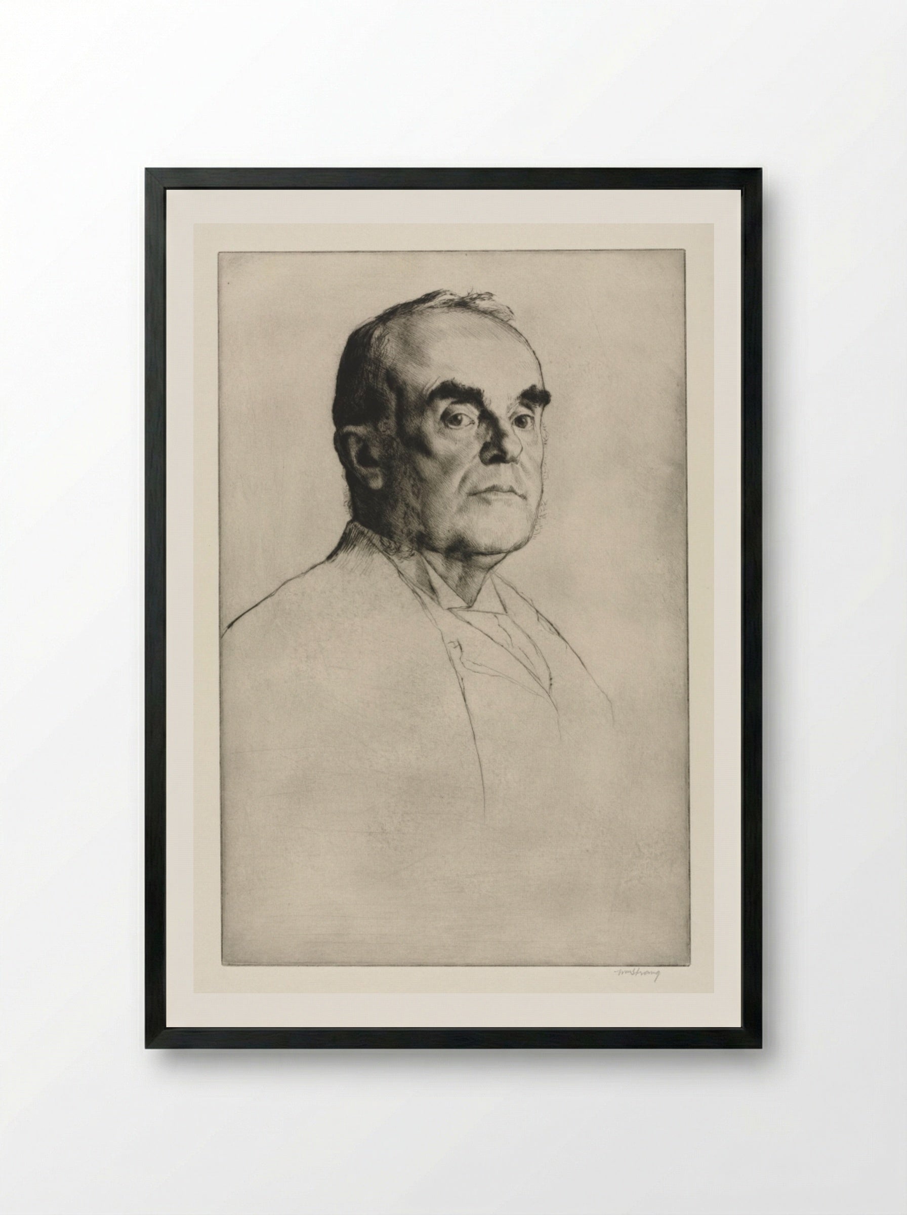 James E. Christie - William Strang - Framed Print Black