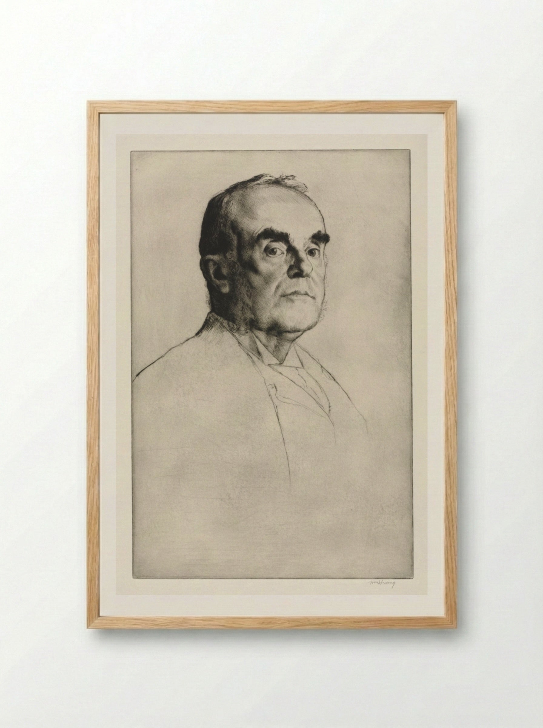 James E. Christie - William Strang - Framed Print Wood
