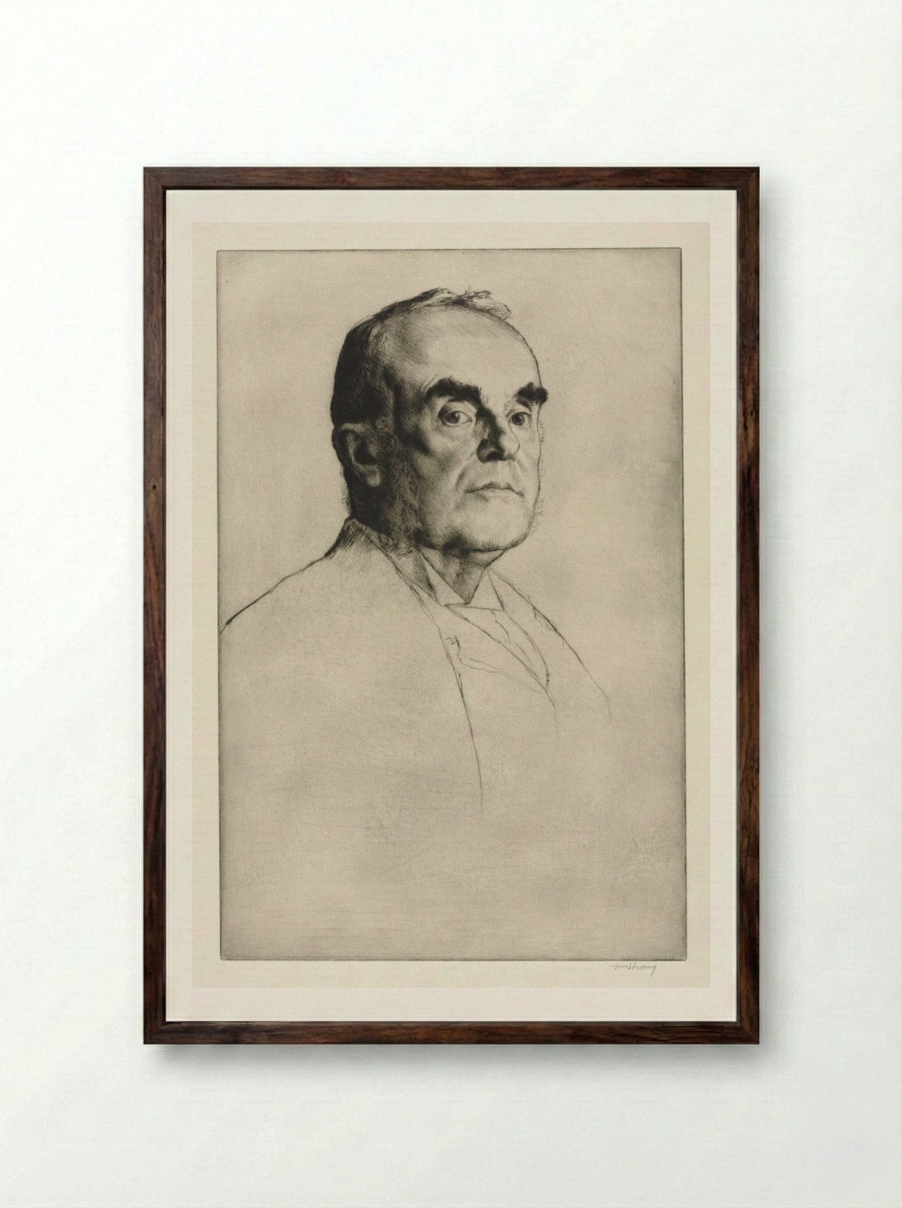 James E. Christie - William Strang - Framed Print Dark Wood