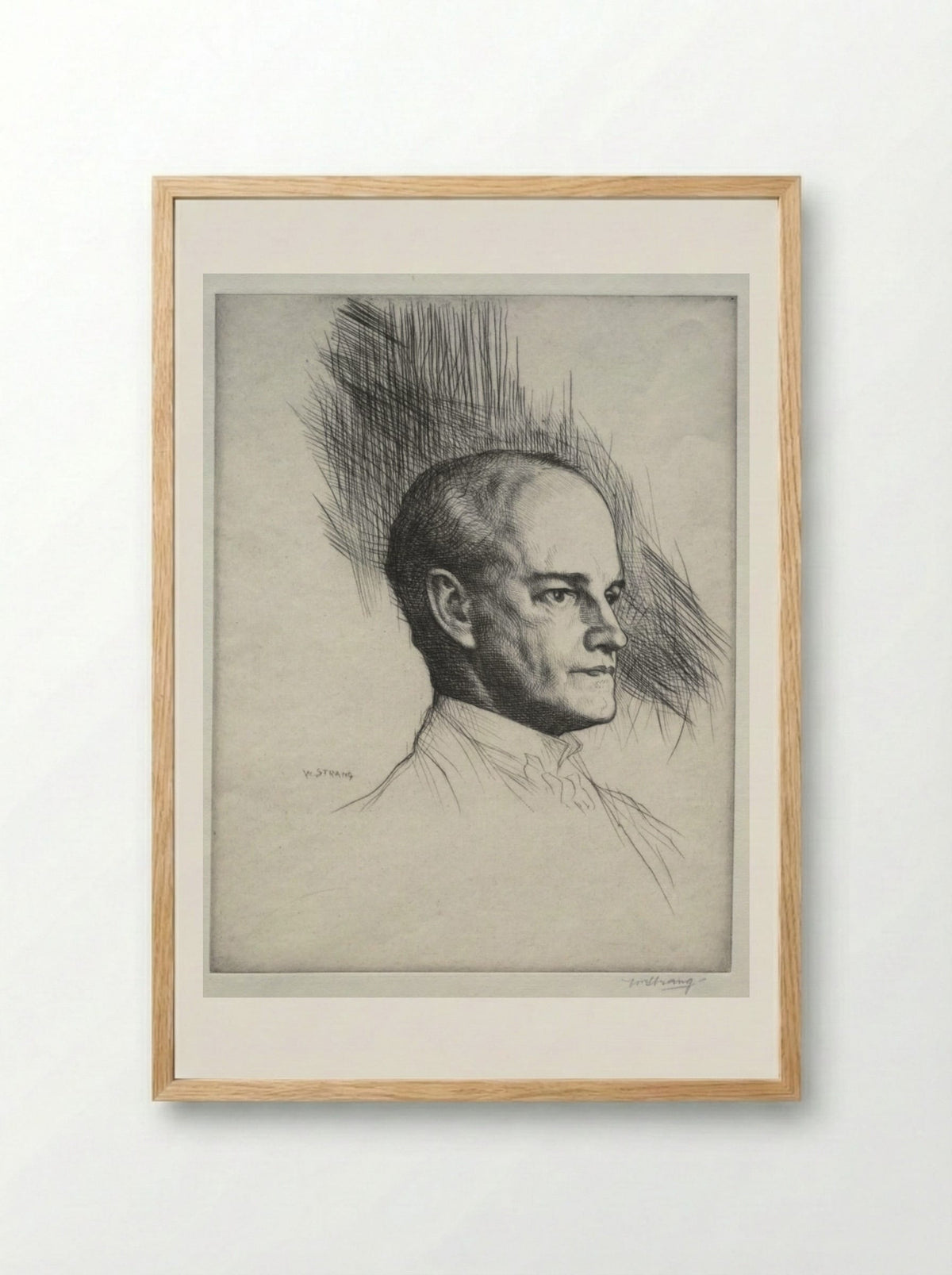 John Galsworthy - William Strang - Framed Print Wood