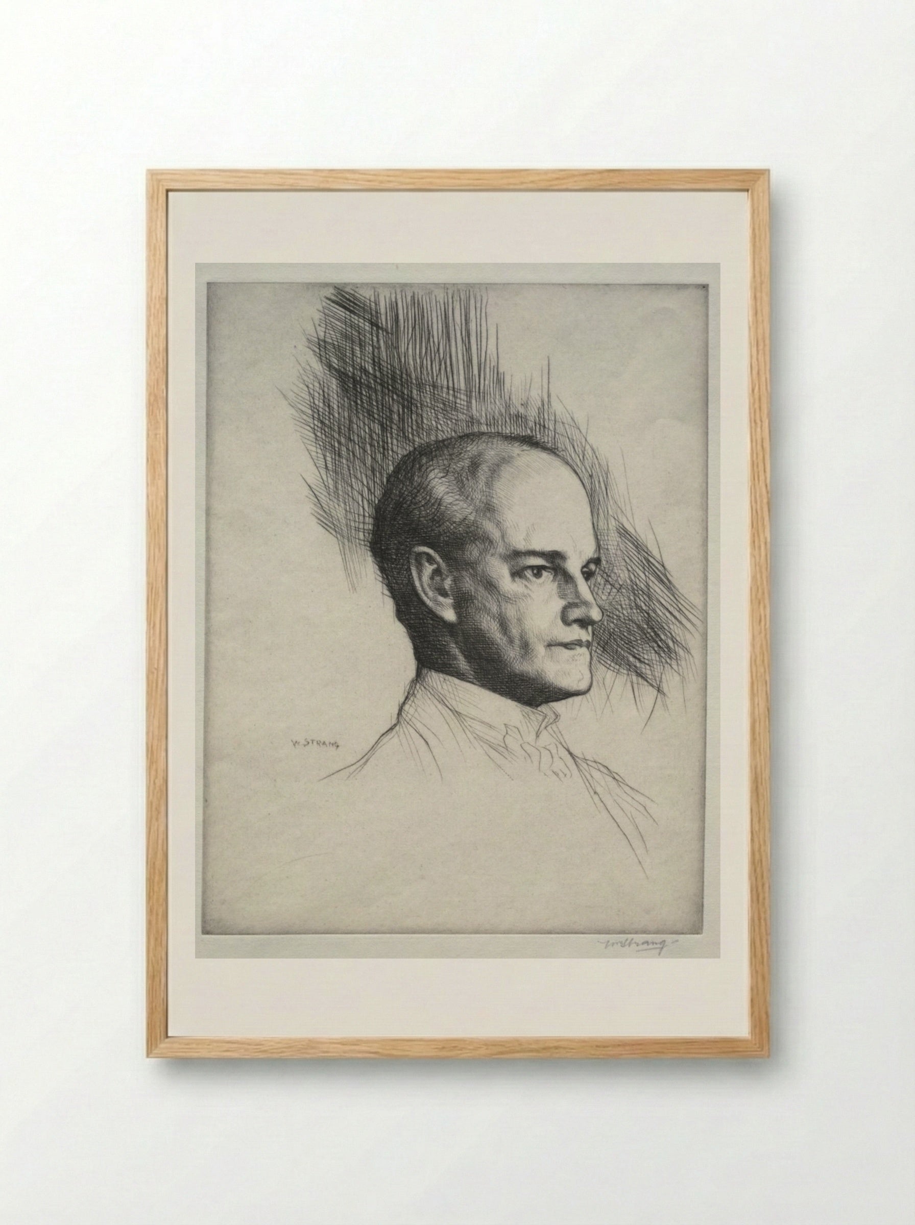 John Galsworthy - William Strang - Framed Print Wood