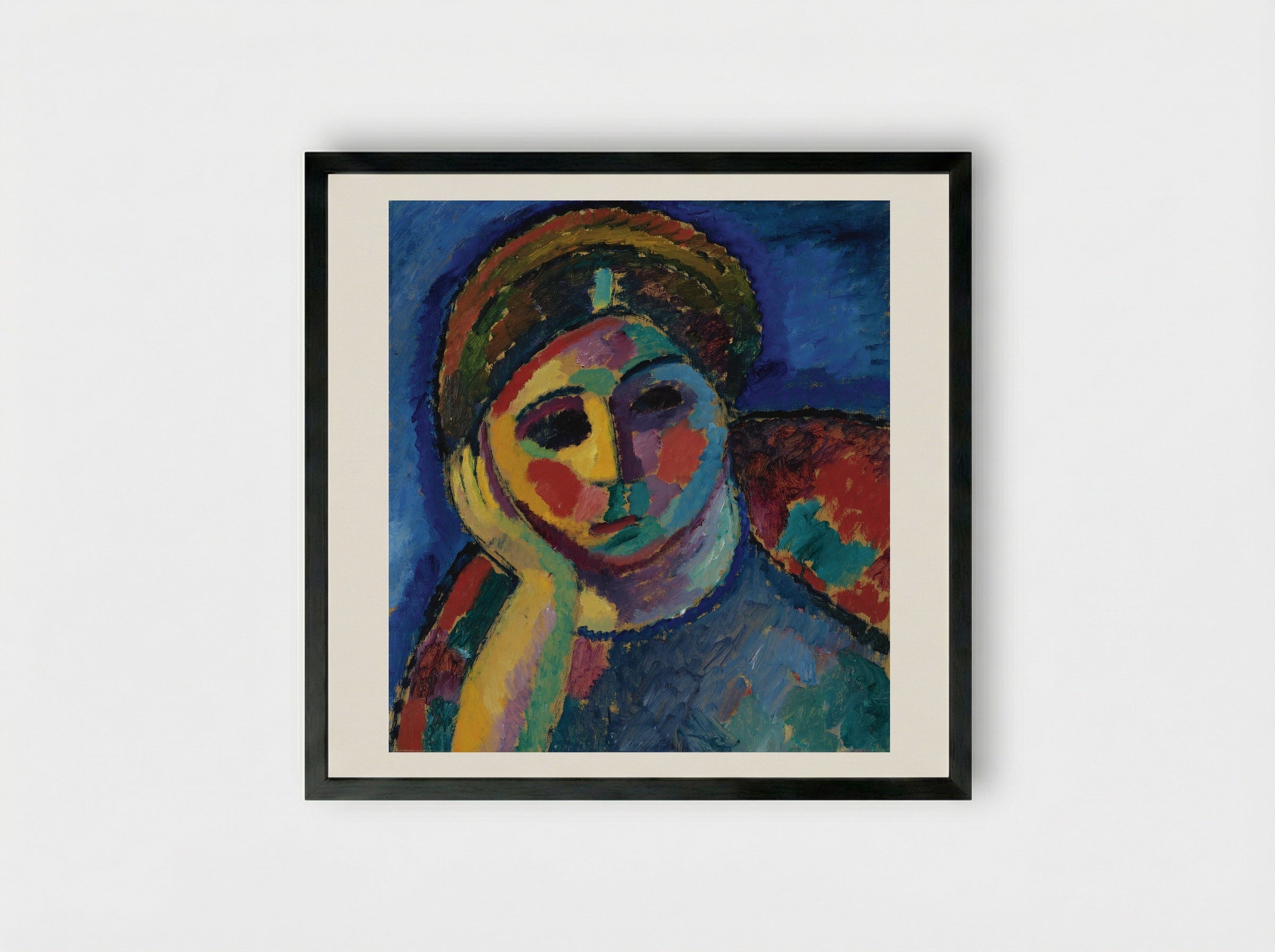 The Thinking Woman - Alexej von Jawlensky - Framed Print Black