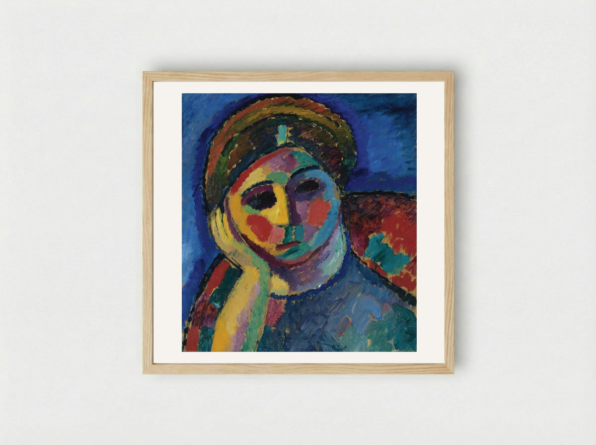 The Thinking Woman - Alexej von Jawlensky - Framed Print Wood