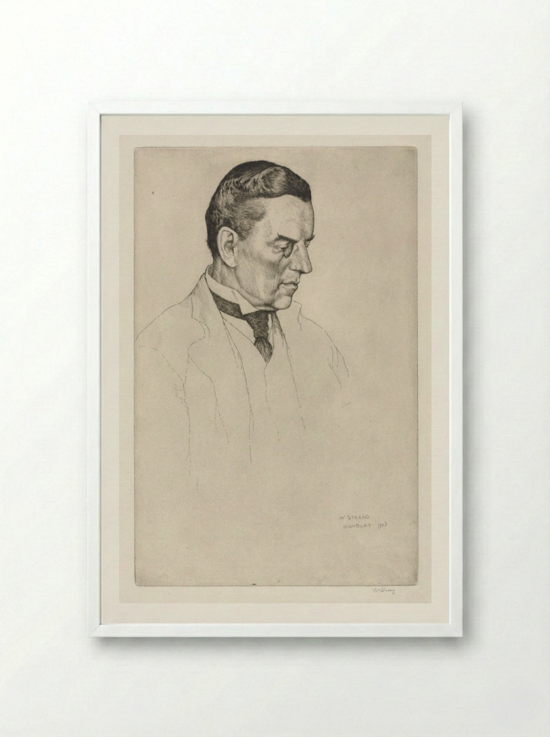 The Right Honorable Joseph Austen Chamberlain - William Strang - Framed Print White