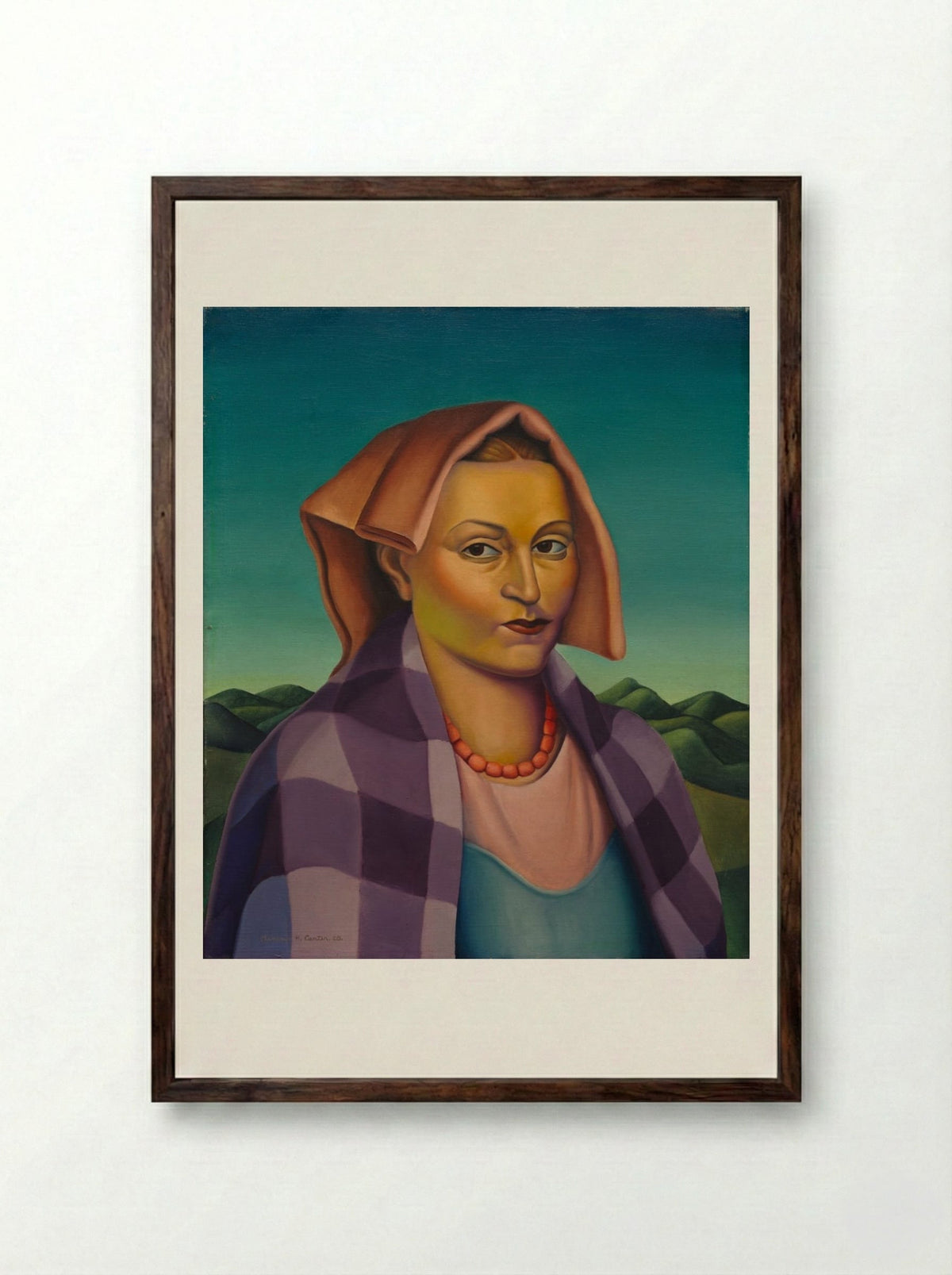 A Woman of the Sabines - Clarence Holbrook Carter - Framed Print Dark Wood