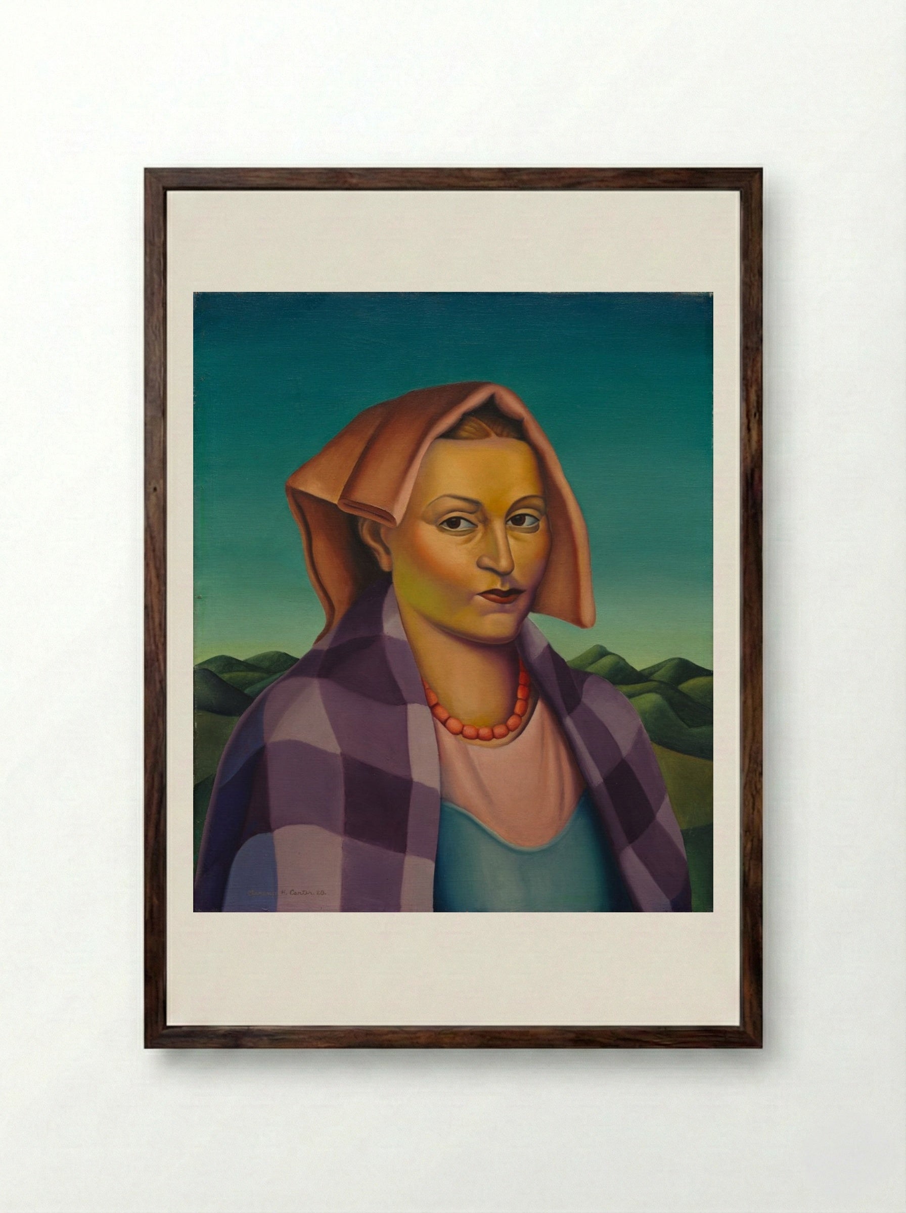 A Woman of the Sabines - Clarence Holbrook Carter - Framed Print Dark Wood